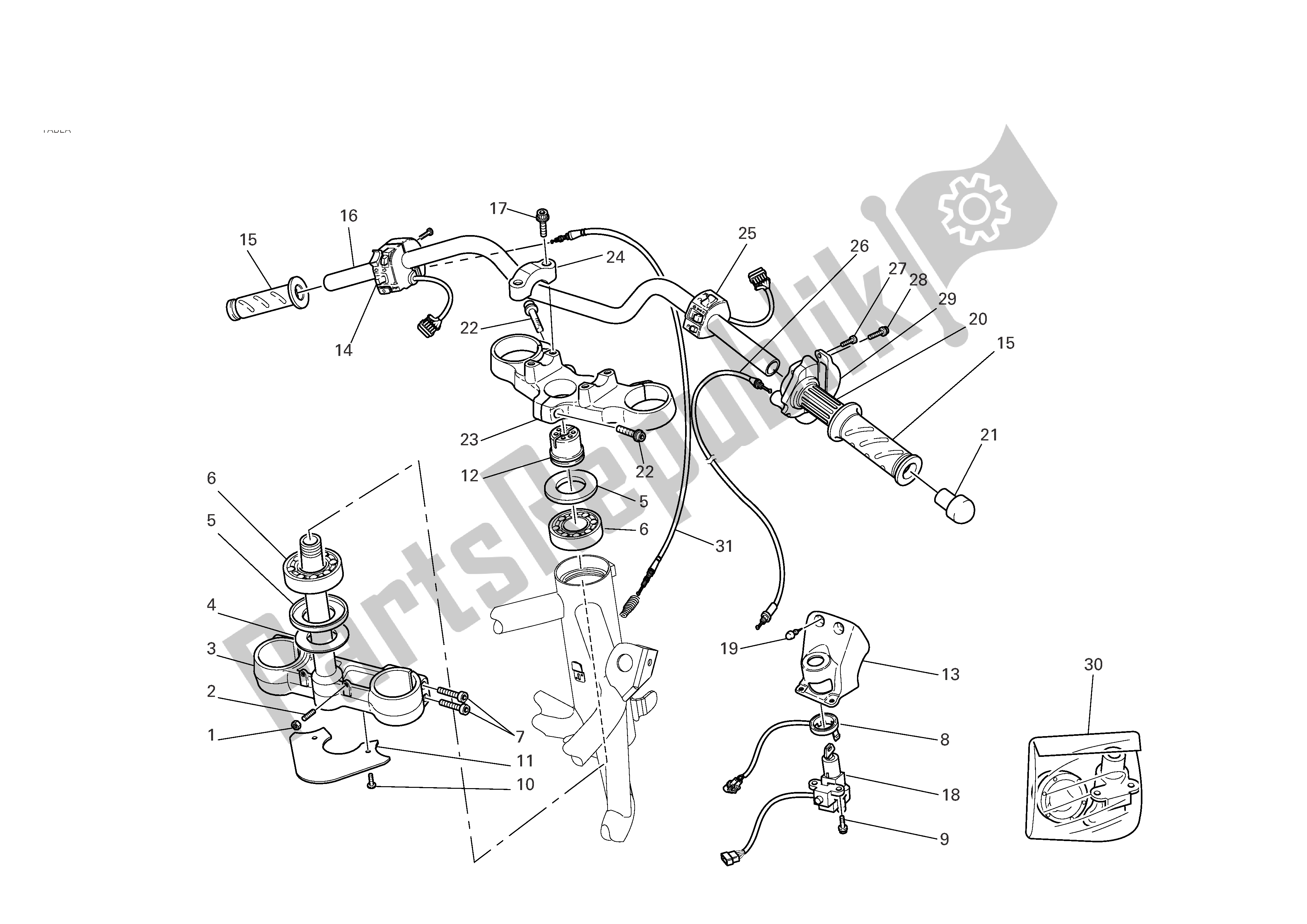 Todas las partes para Manillar Y Controles de Ducati Multistrada 620 2006