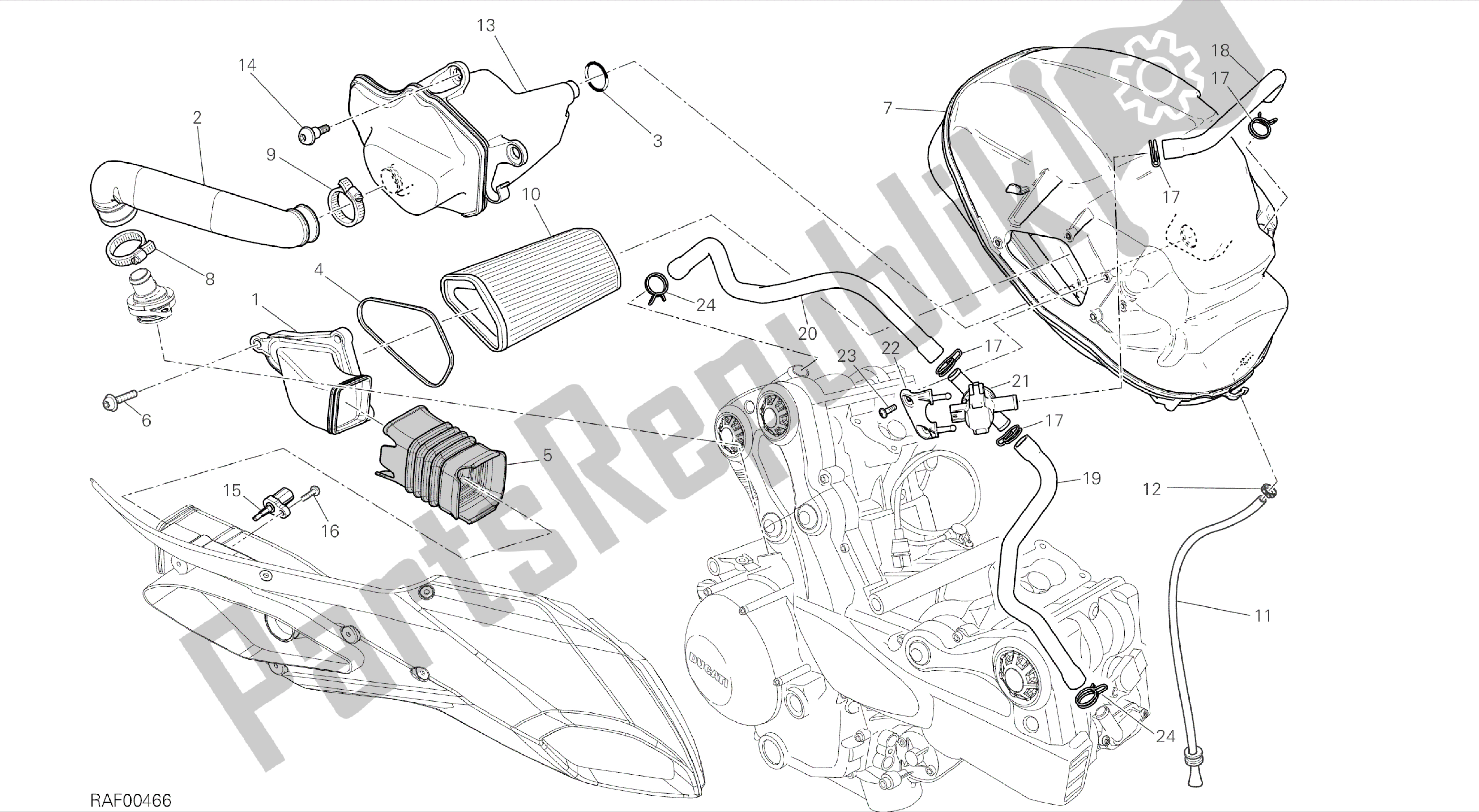 Todas as partes de Desenho 029 - Entrada [mod: Ms1200-a; Xst: Aus, Eur, Fra, Tha] Quadro De Grupo do Ducati Multistrada 1200 2014