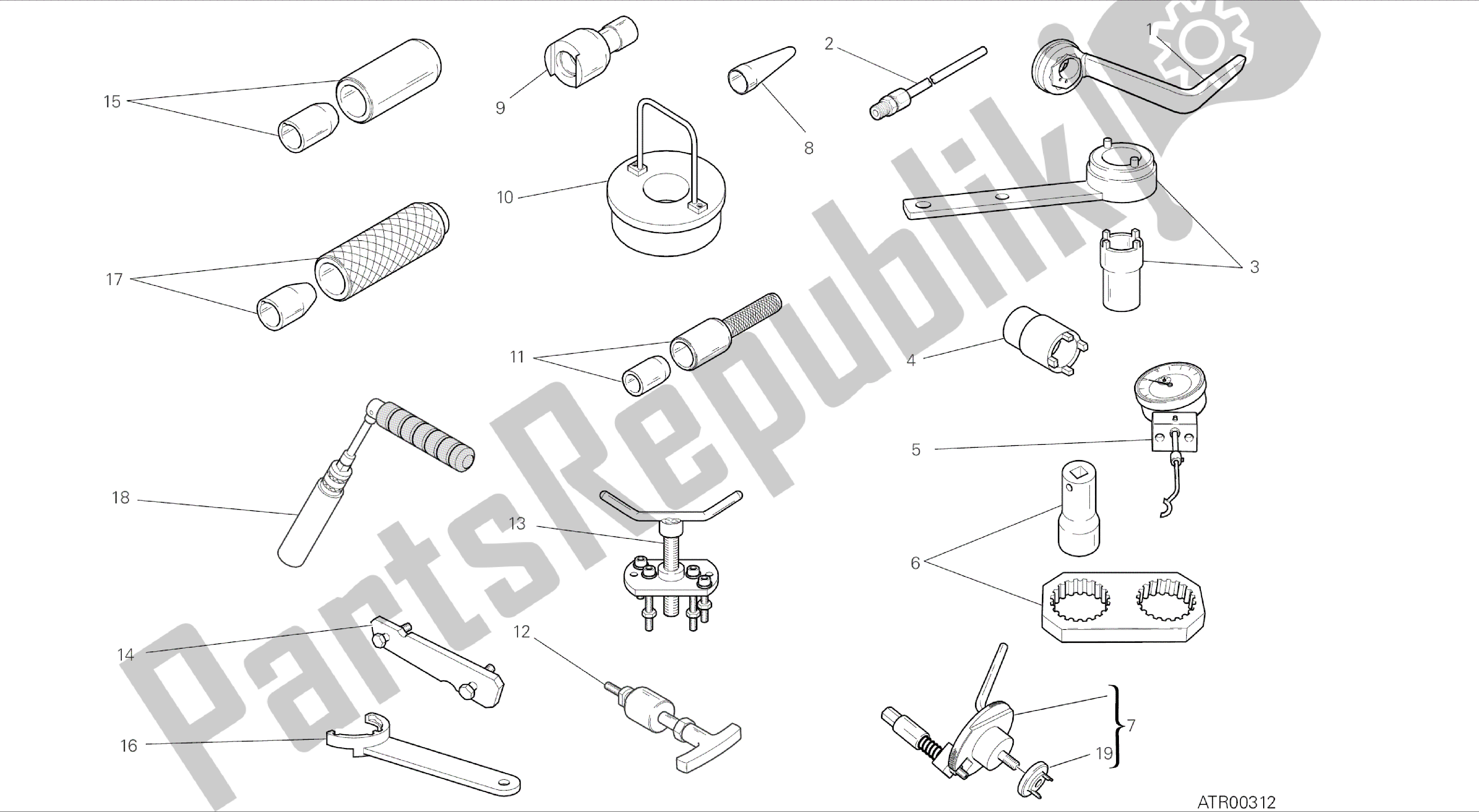 Tutte le parti per il Disegno 01a - Strumenti Di Servizio Per Officina [mod: Ms1200-a; Xst: Aus, Eur, Fra, Tha] Strumenti Di Gruppo del Ducati Multistrada 1200 2014