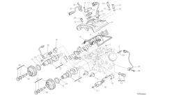 rysunek 13a - pionowa głowica cylindrów - grupa rozrządu [mod: ms1200] silnik