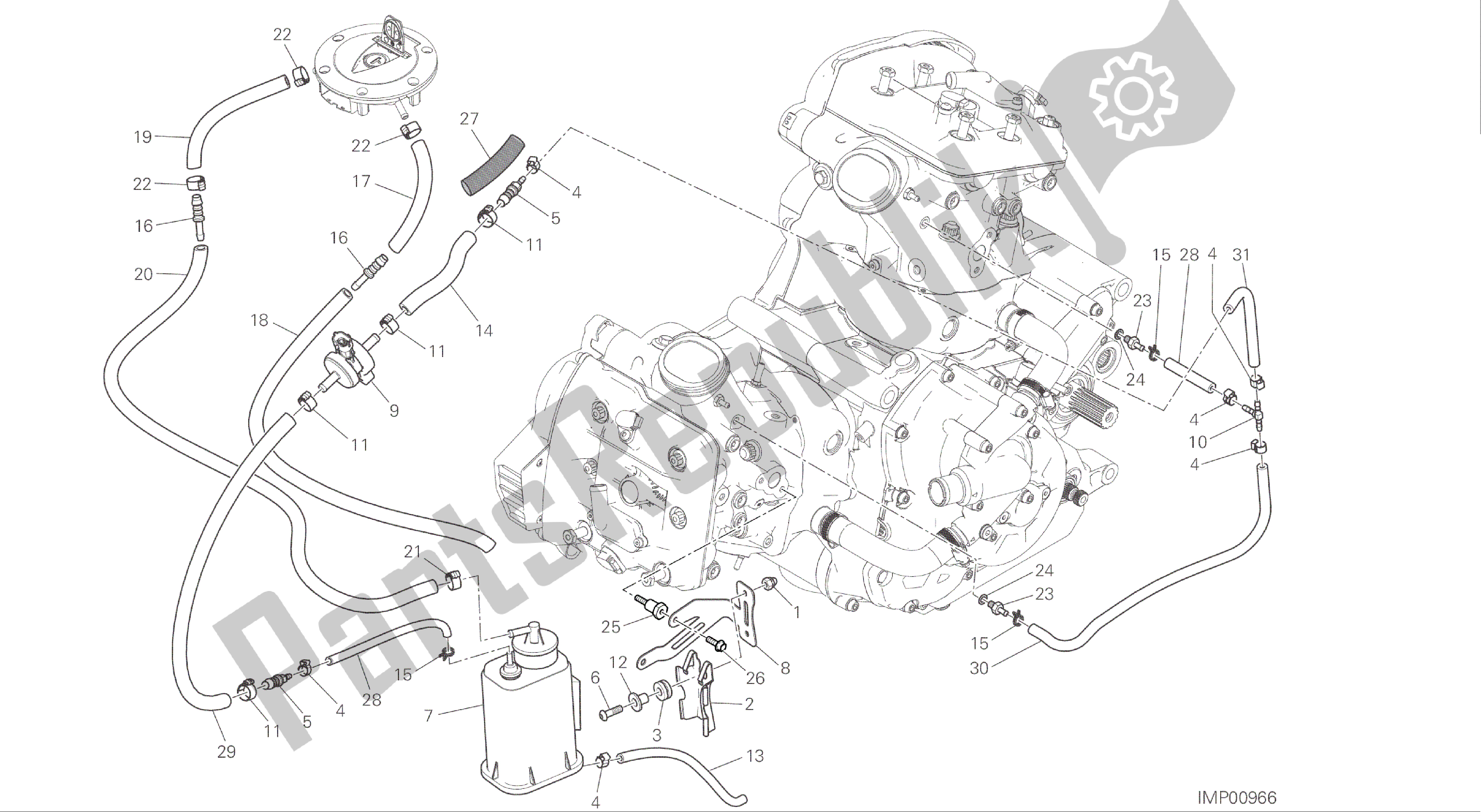 Alle onderdelen voor de Tekening 036 - Busfilter [mod: Ms1200s] Groepsframe van de Ducati Multistrada S ABS 1200 2016