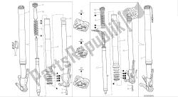 dessin 21a - fourche avant [mod: ms1200s] cadre de groupe