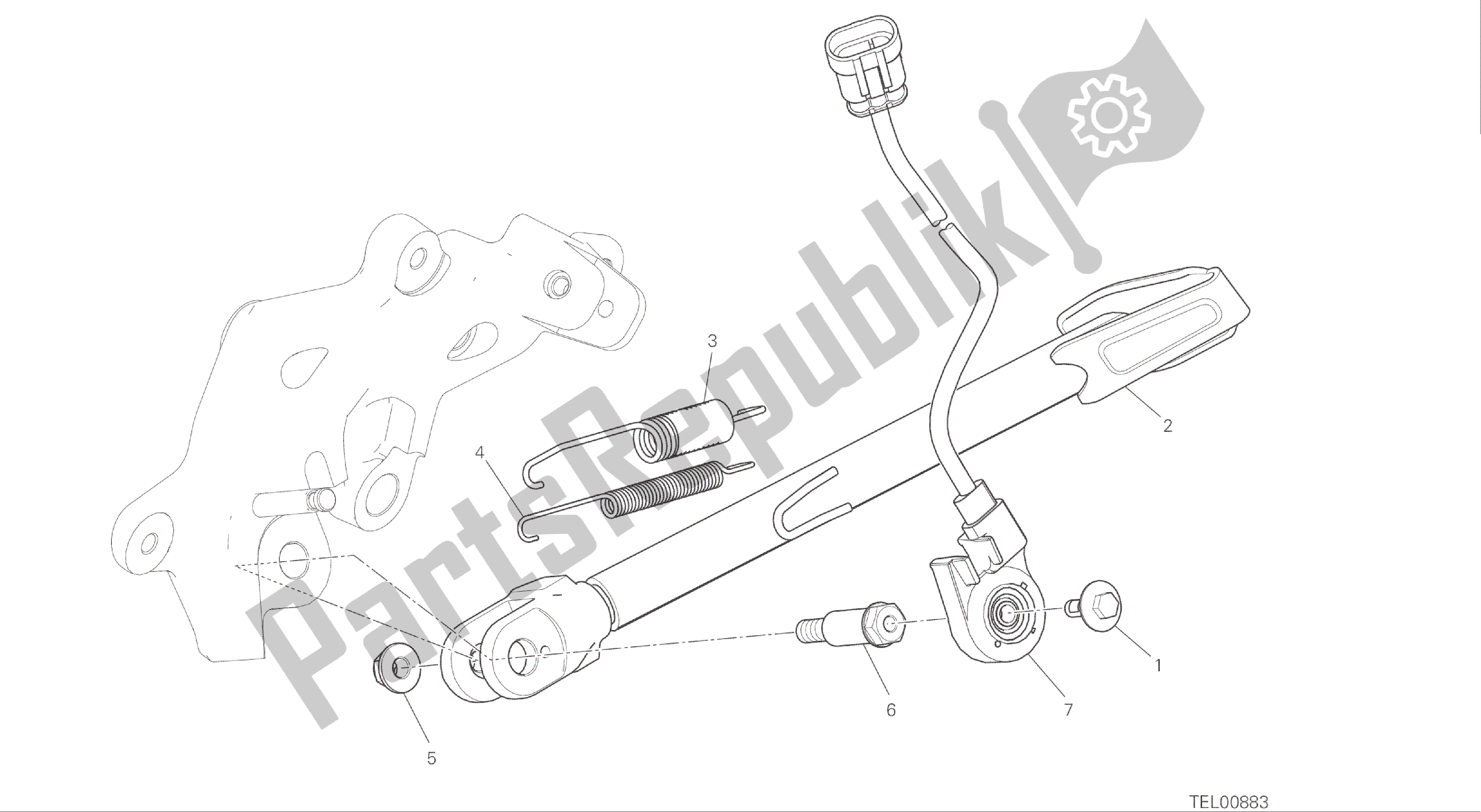 Alle onderdelen voor de Tekening 22a - Zijstandaard [mod: Ms1200s] Groepsframe van de Ducati Multistrada S ABS 1200 2016