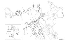 disegno 025 - sistema di frenatura posteriore [mod: ms1200pp; xst: aus, eur, fra, jap, tha] telaio del gruppo