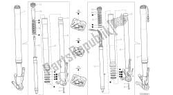 rysunek 21a - przedni widelec [mod: ms1200pp; xst: aus, eur, fra, jap, tha] ramka grupy