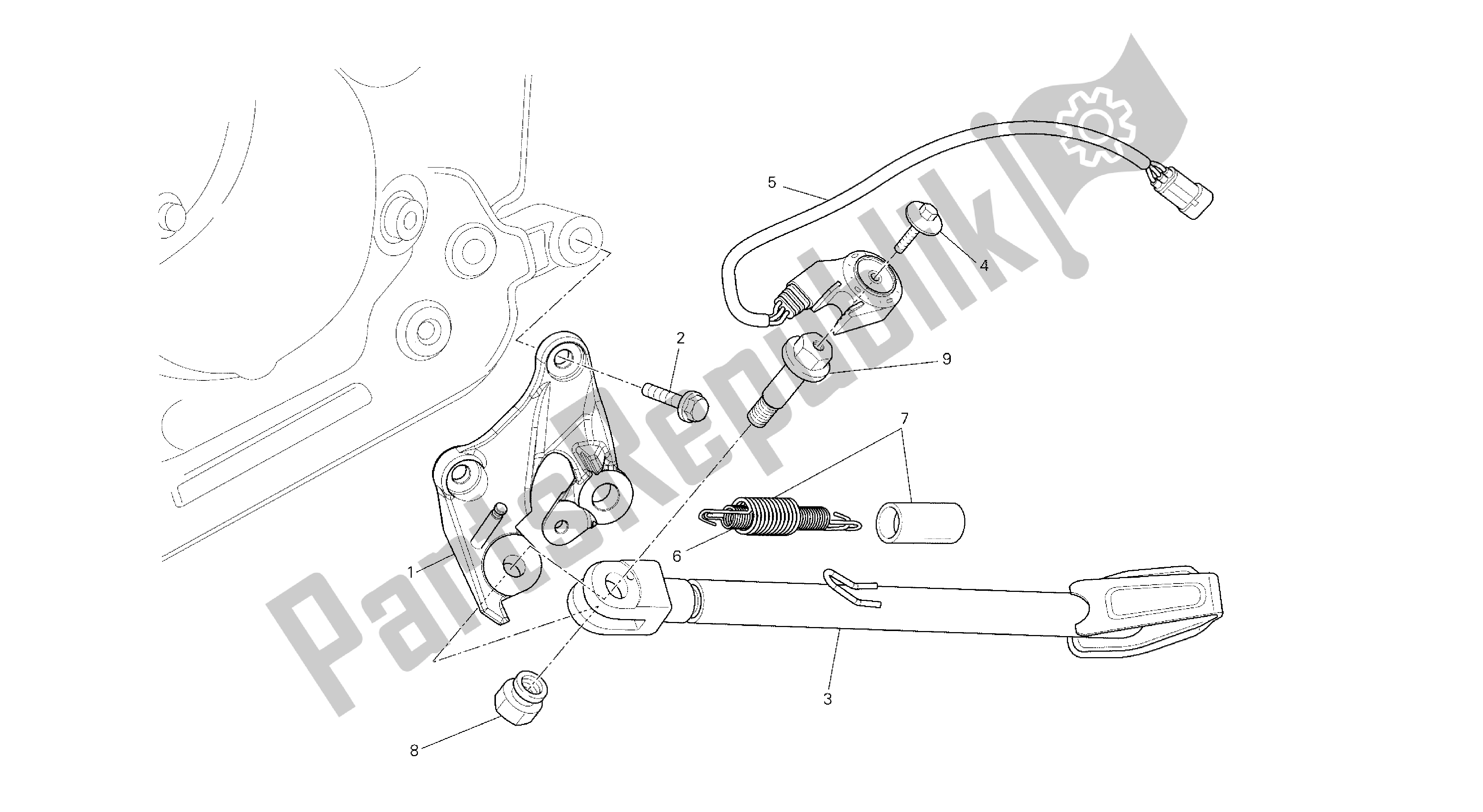 Alle onderdelen voor de Tekening 22a - Zijstandaard [mod: Ms1200pp; Xst: Aus, Eur, Fra, Jap, Tha] Groepsframe van de Ducati Multistrada S Pikes Peak 1200 2014