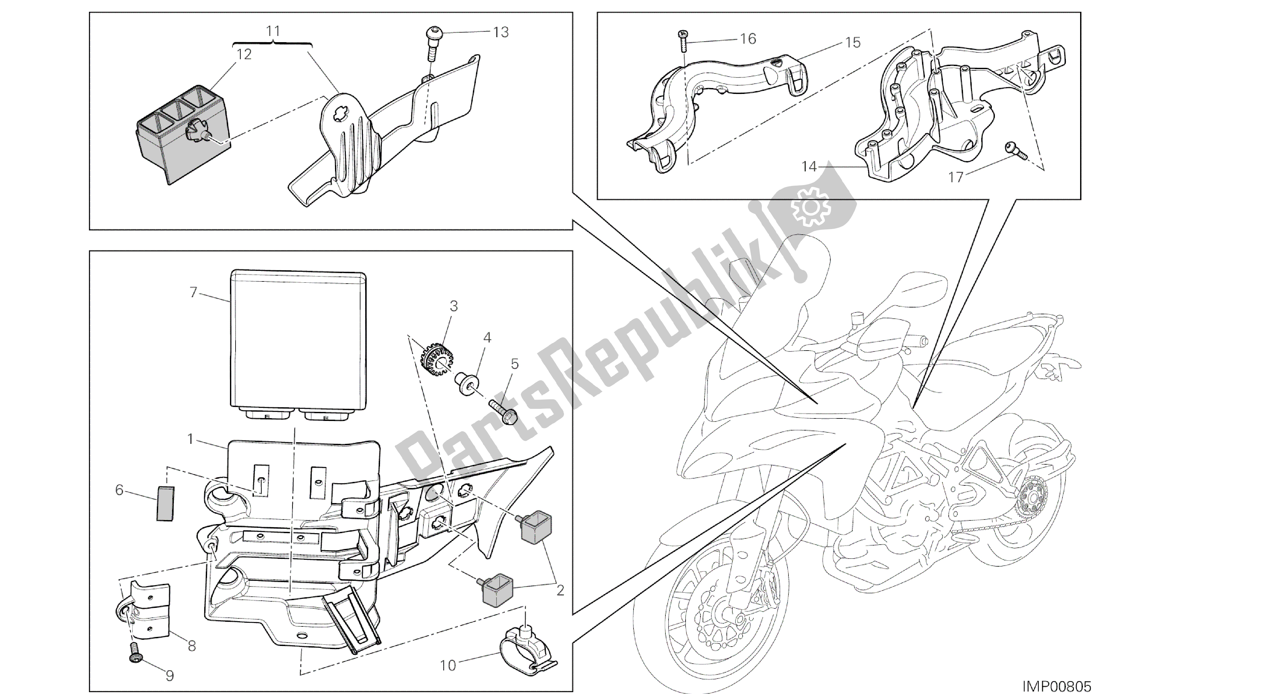 Alle onderdelen voor de Tekening 18a - Motorregeleenheid [mod: Ms1200pp; Xst: Aus, Eur, Fra, Jap, Tha] Groep Elektrisch van de Ducati Multistrada S Pikes Peak 1200 2014
