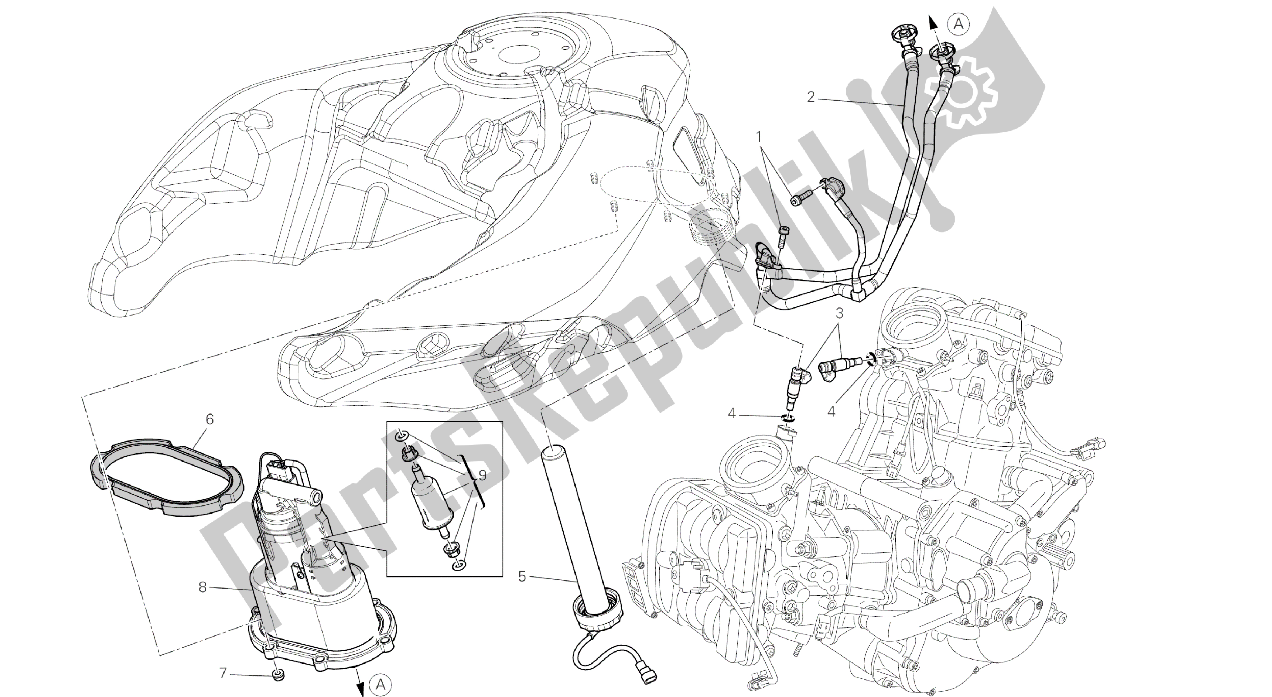 Tutte le parti per il Disegno 32a - Pompa Del Carburante [mod: Ms1200pp; Xst: Aus, Eur, Fra, Jap] Gruppo Di Gruppi del Ducati Multistrada S Pikes Peak 1200 2014