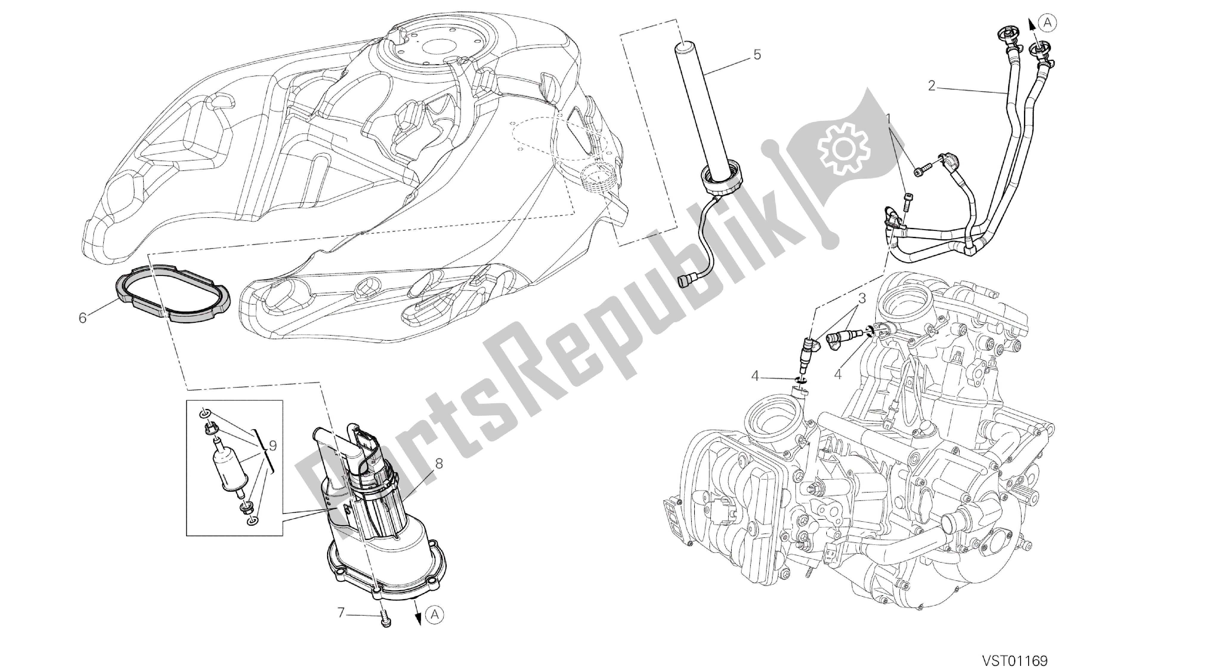 Alle onderdelen voor de Tekening 32a - Brandstofpomp [mod: Ms1200pp; Xst: Tha] Groepsframe van de Ducati Multistrada S Pikes Peak 1200 2014