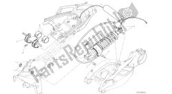 disegno 028 - ammortizzatore posteriore [mod: ms1200st; xst: aus, chn, eur, fra, jap, tha] gruppo telaio