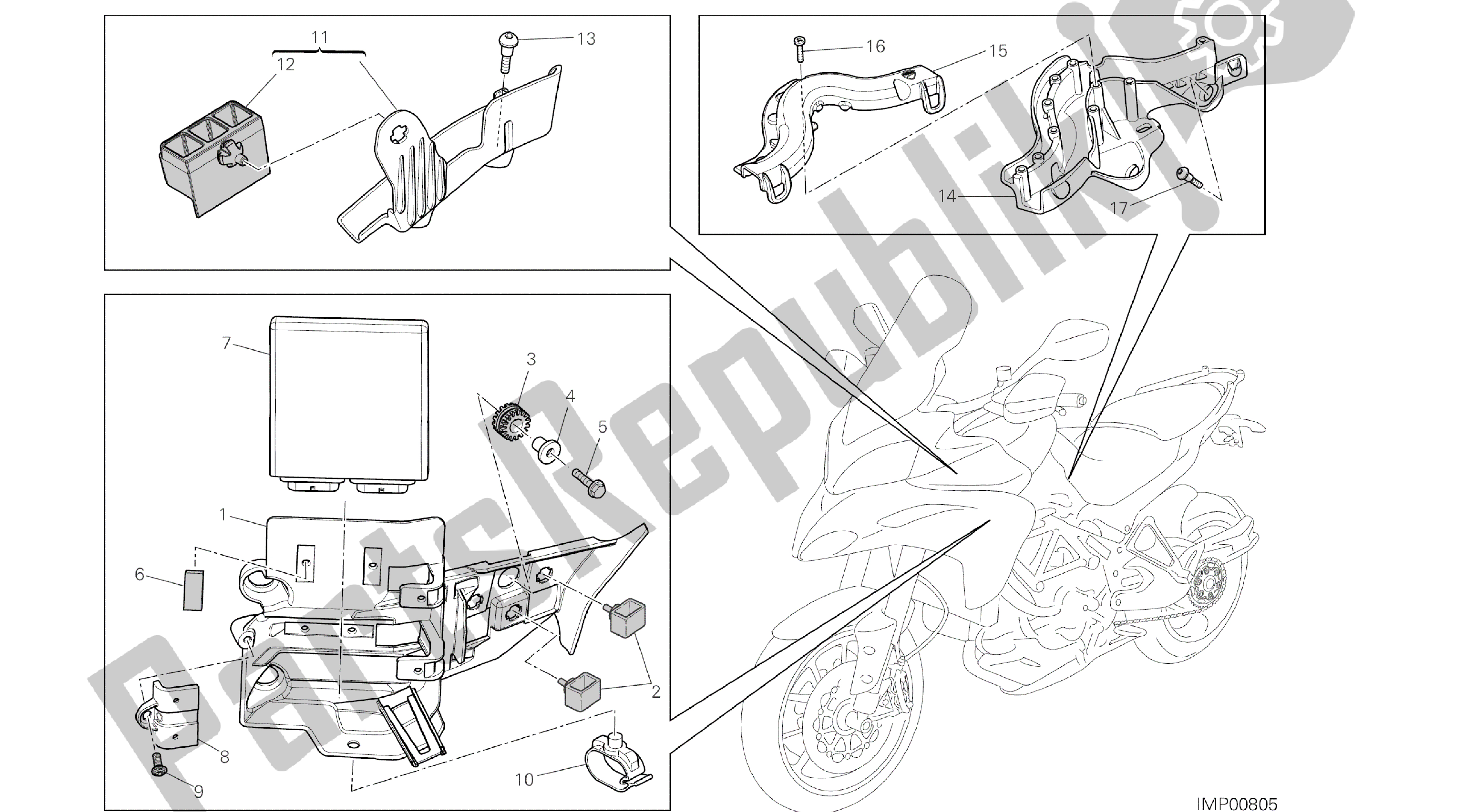 Tutte le parti per il Disegno 18a - Centralina Motore [mod: Ms1200st; Xst: Aus, Chn, Eur, Fra, Jap, Tha] Gruppo Elettrico del Ducati Multistrada S Touring 1200 2014