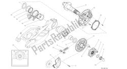 disegno 26a - mozzo, ruota posteriore [mod: ms1200st; xst: aus, chn, eur, fra, jap, tha] gruppo telaio