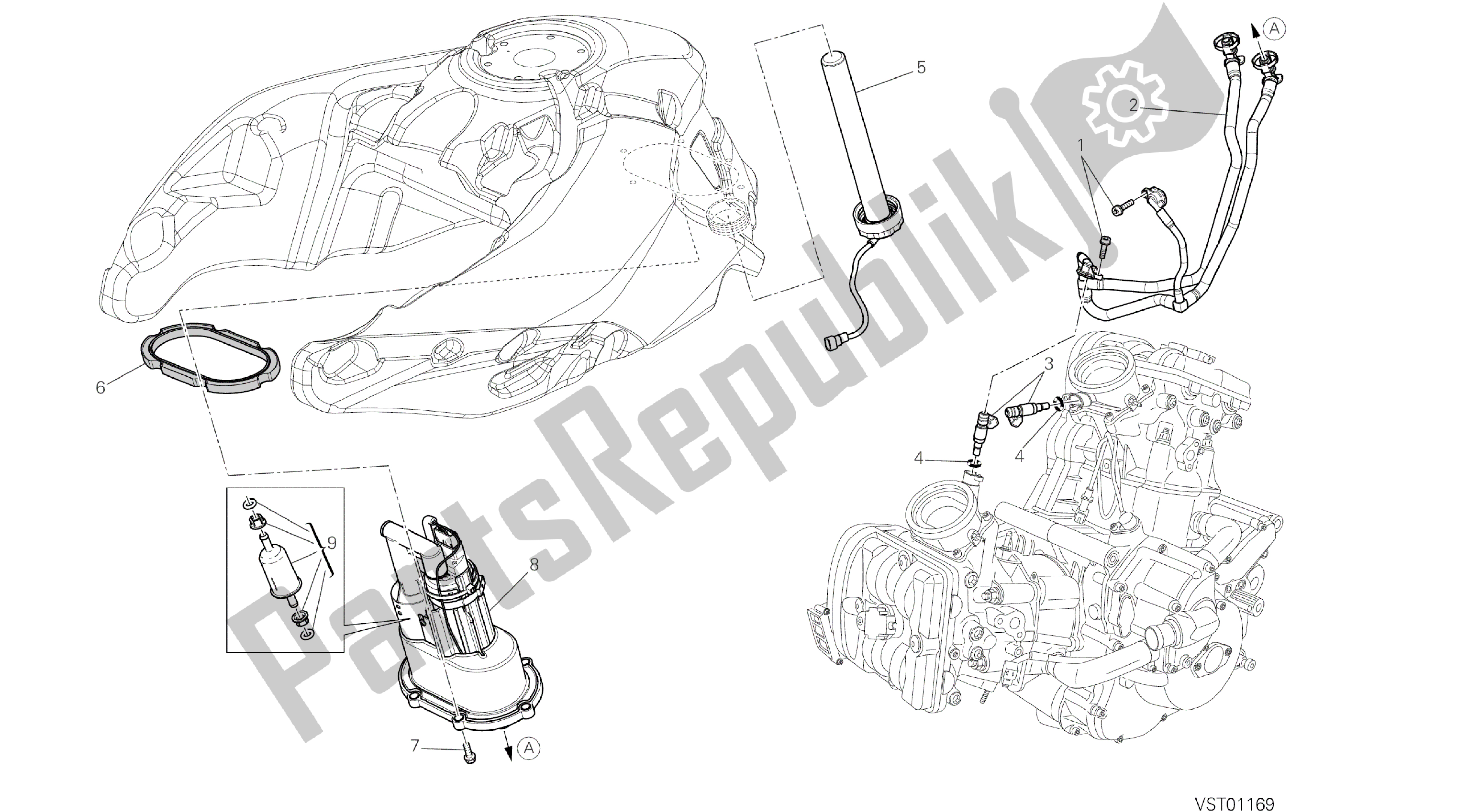 Tutte le parti per il Disegno 32a - Pompa Del Carburante [mod: Ms1200st; Xst: Chn, Tha] Frame Del Gruppo del Ducati Multistrada S Touring 1200 2014