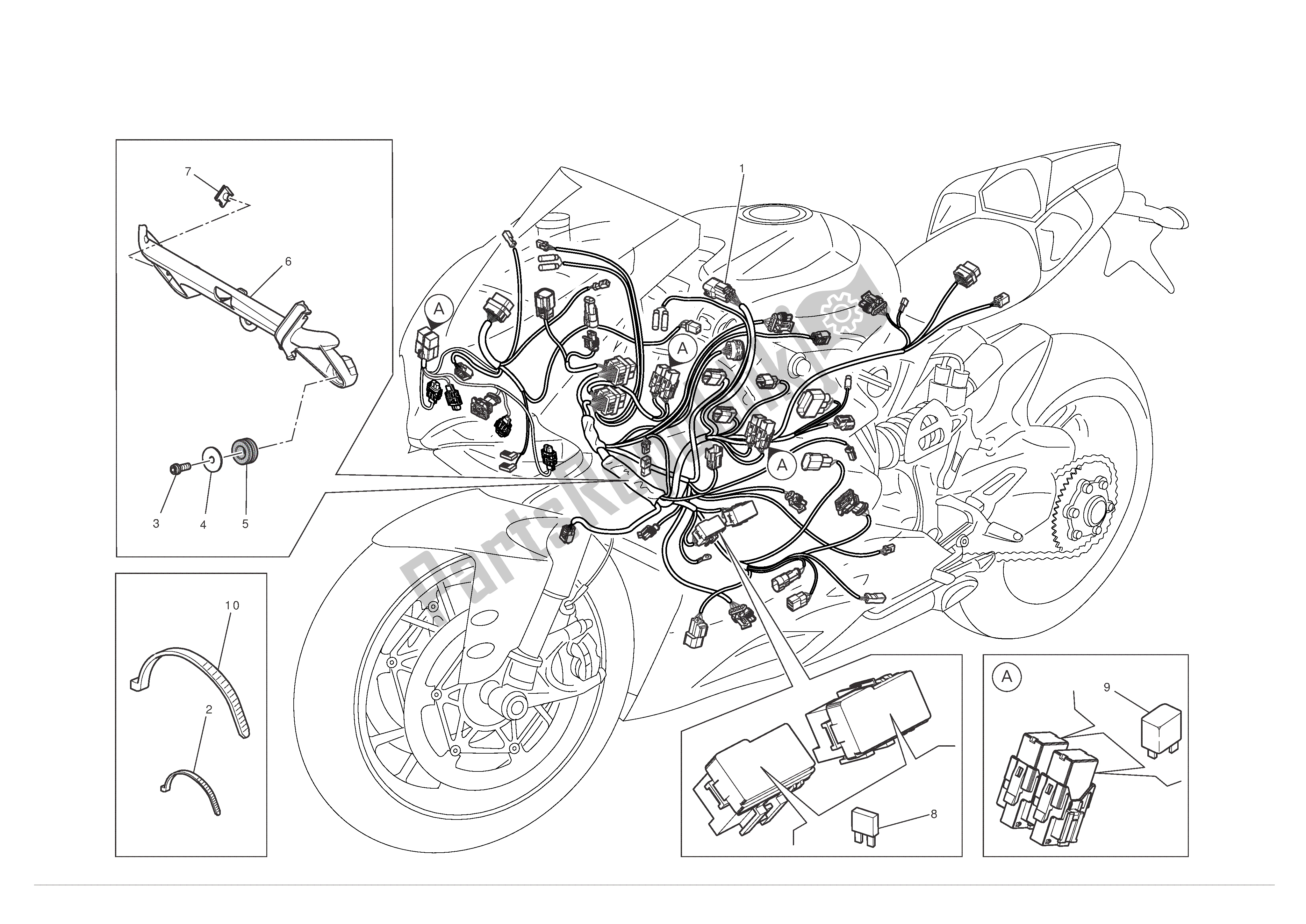Alle onderdelen voor de Elektrisch Systeem van de Ducati 1199 Panigale 2012