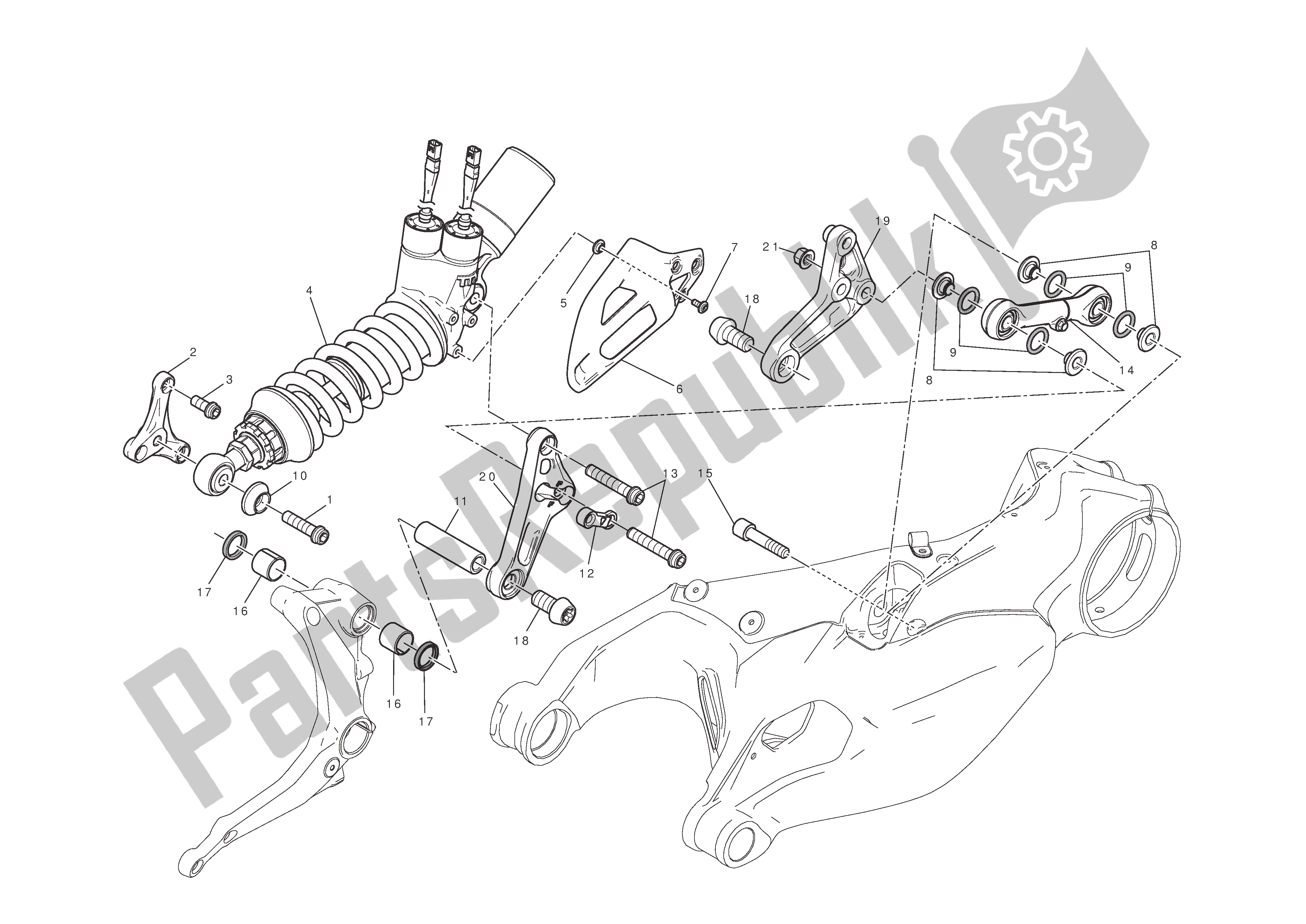 Todas las partes para Suspensión Trasera de Ducati 1199 Panigale S 2012