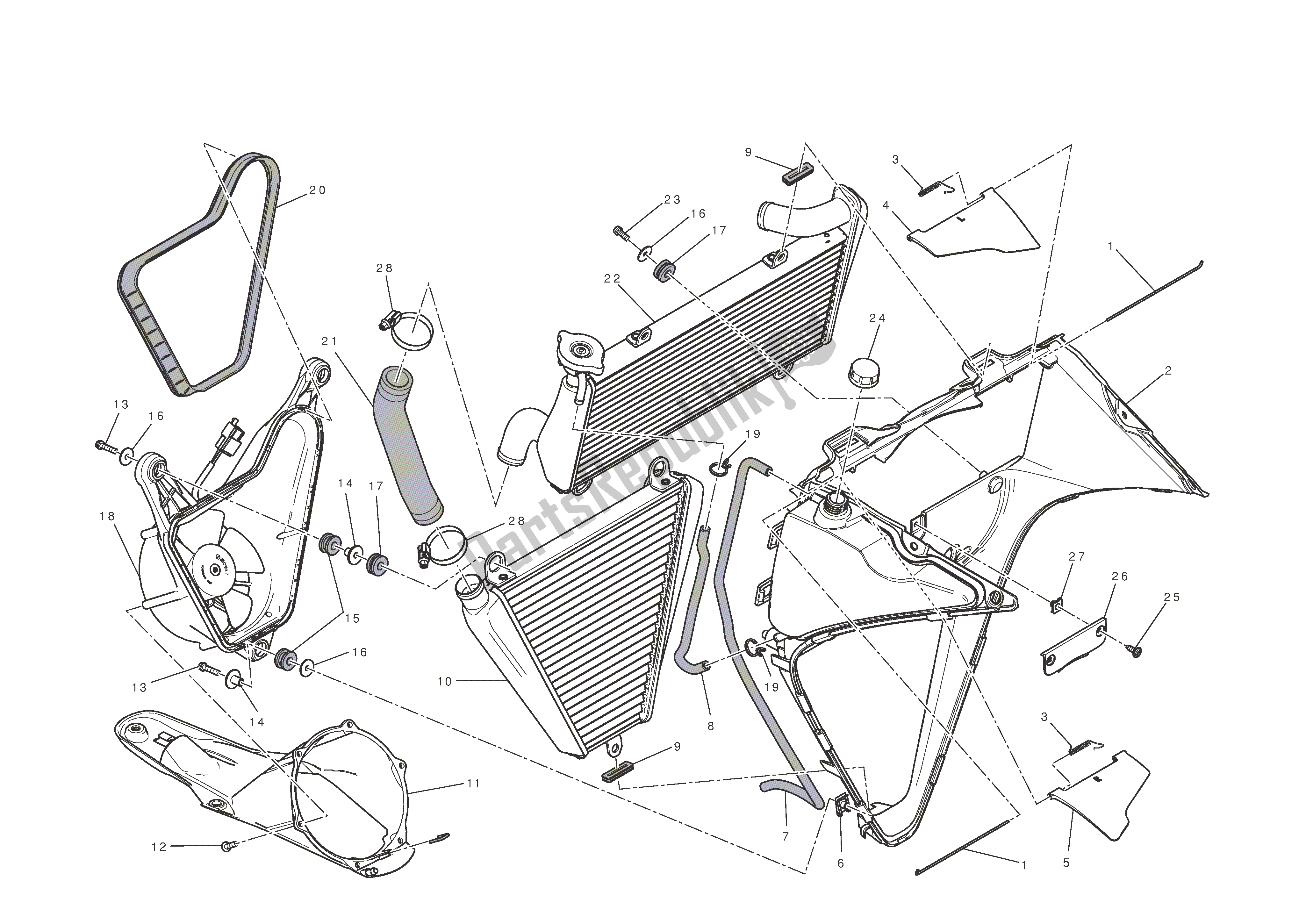 Todas las partes para Radiador de Ducati 1199 Panigale S 2012