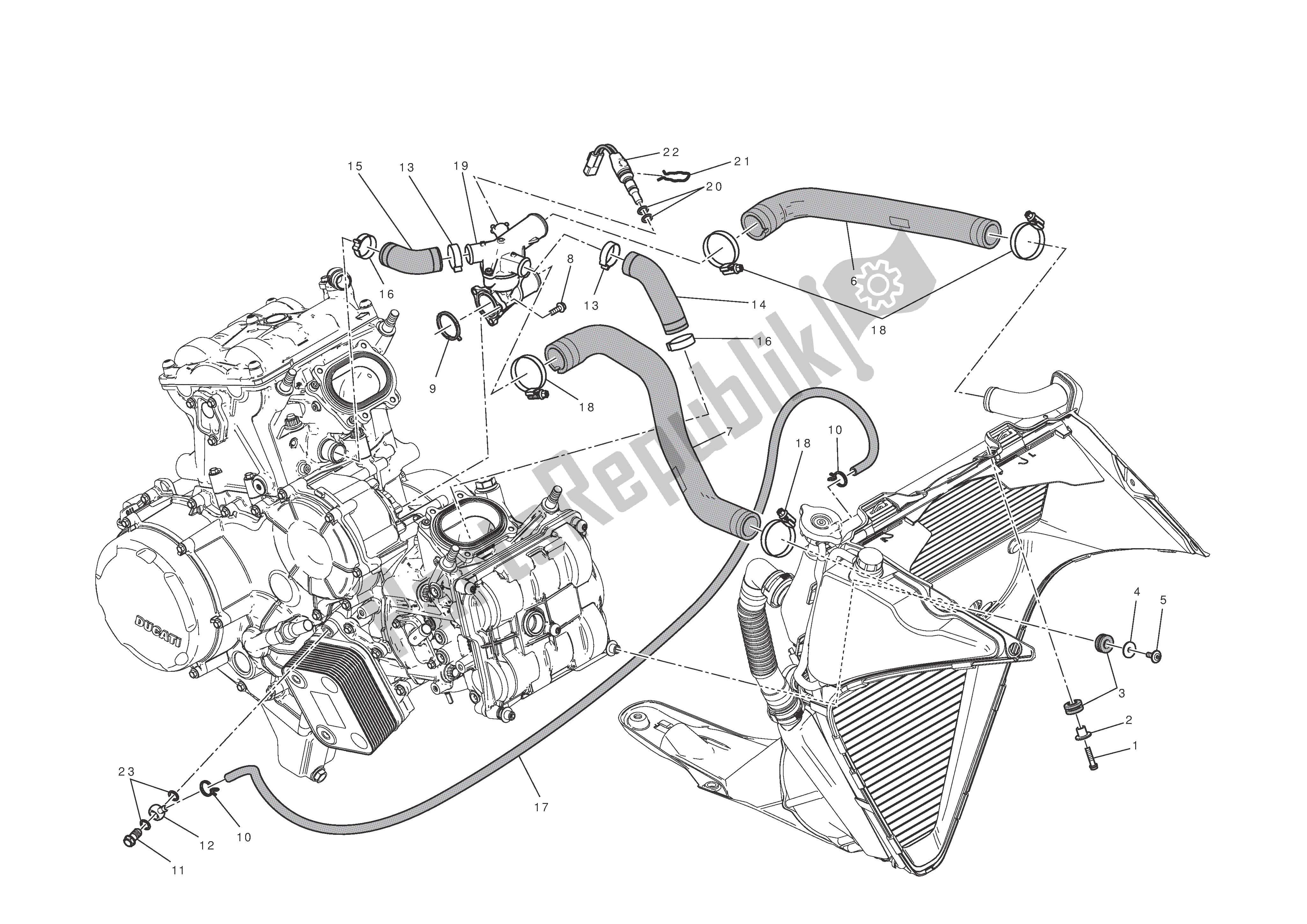 Todas las partes para Sistema De Refrigeración de Ducati 1199 Panigale S 2012