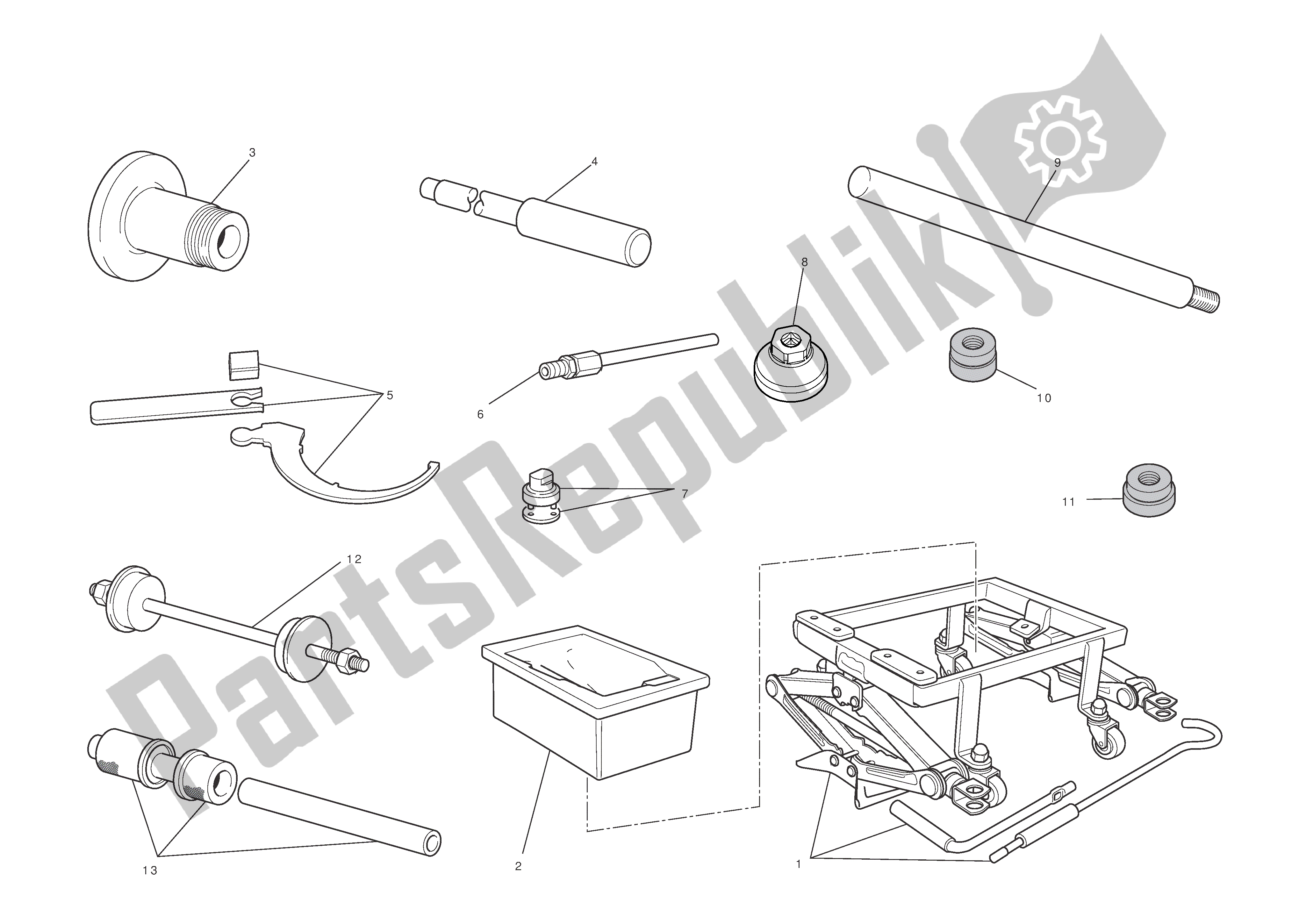 Todas las partes para Taller De Herramientas De Servicio de Ducati 1199 Panigale S 2012