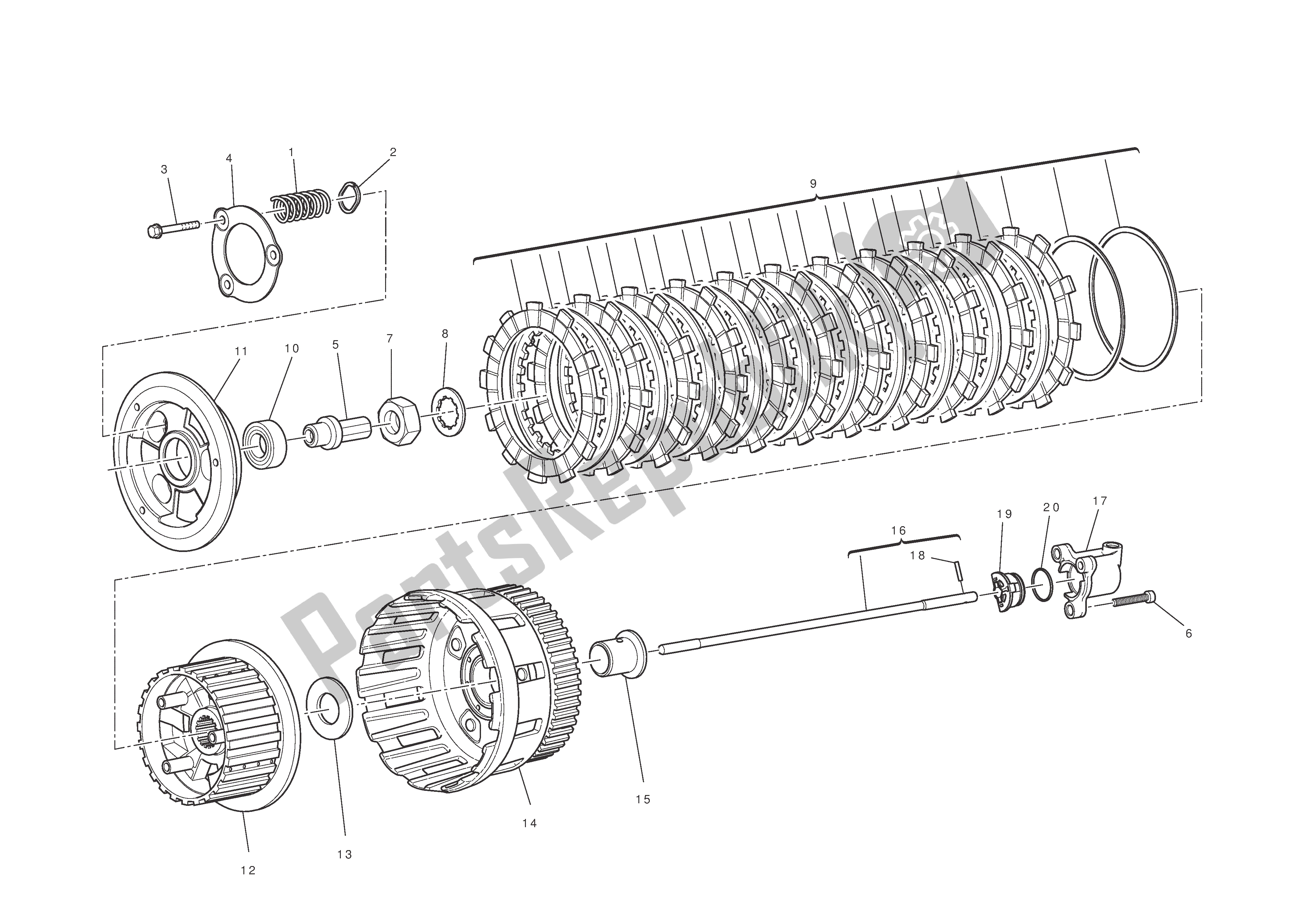 Todas las partes para Embrague de Ducati 1199 Panigale S 2012