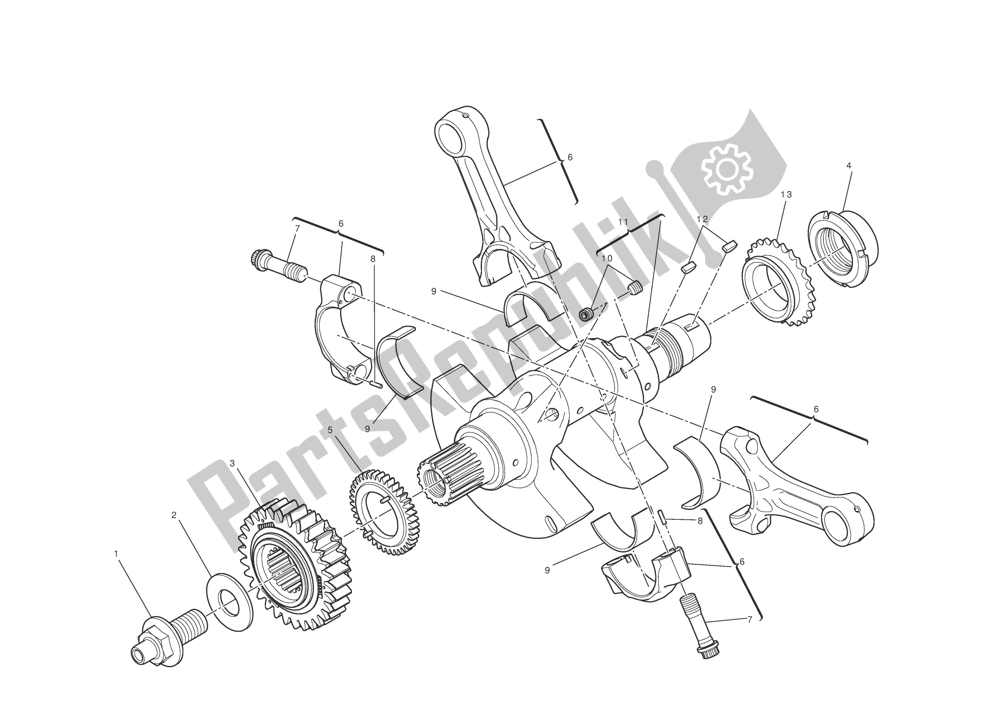 Todas las partes para Bielas de Ducati 1199 Panigale S 2012