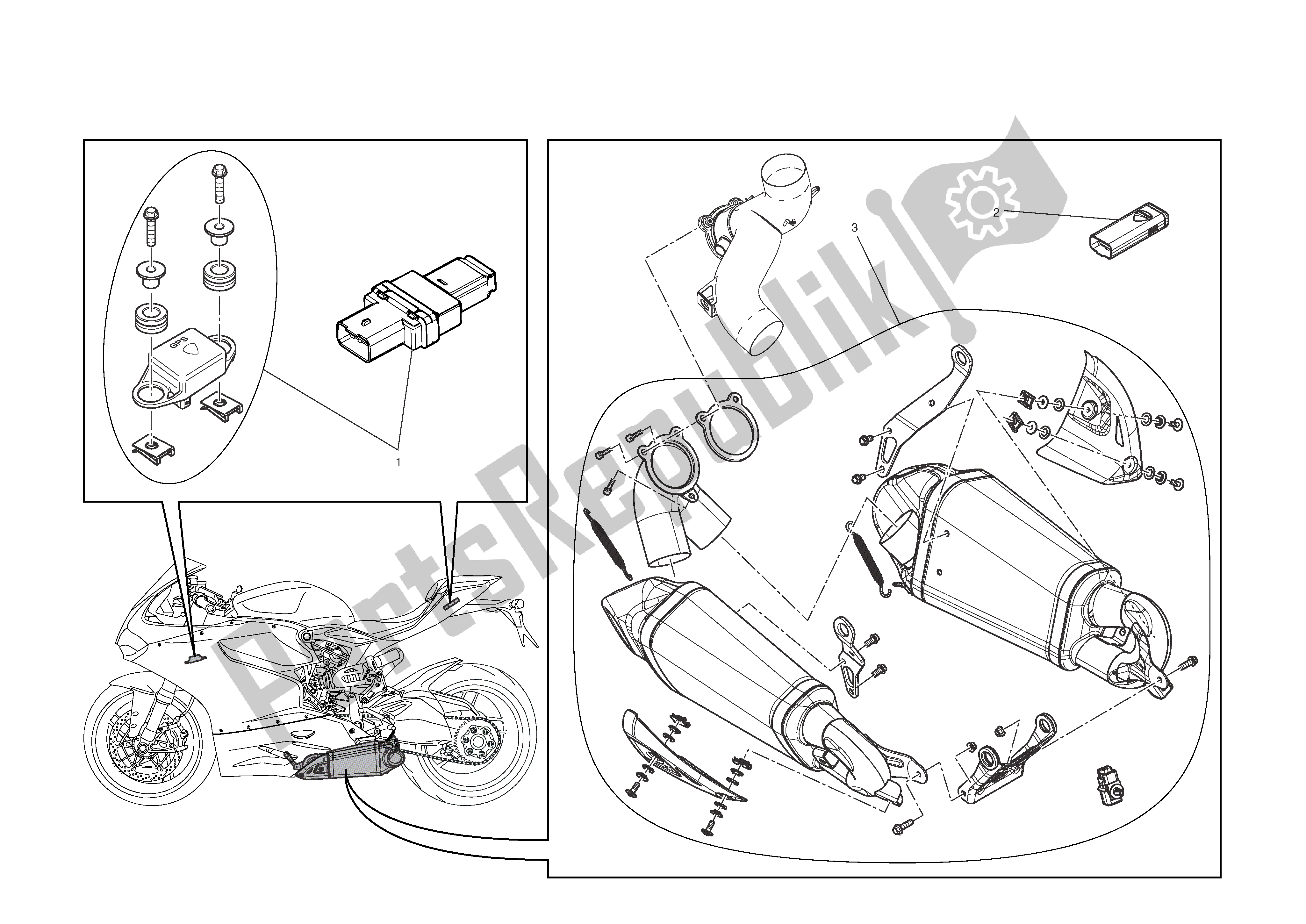 Todas las partes para Accesorios de Ducati 1199 Panigale S Tricolore ABS 2012