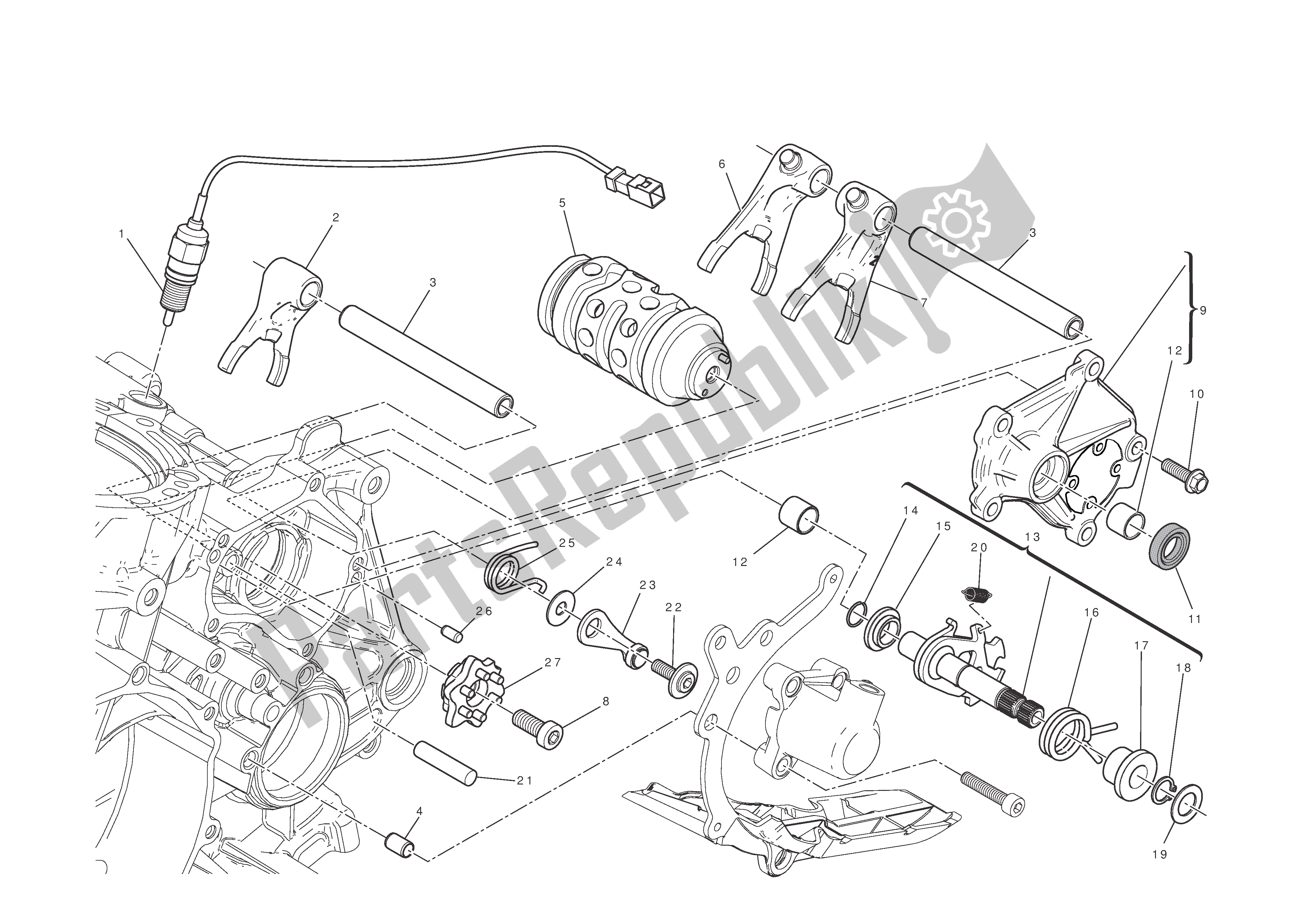 Todas las partes para Control De Cambio De Marchas de Ducati 1199 Panigale S Tricolore ABS 2012