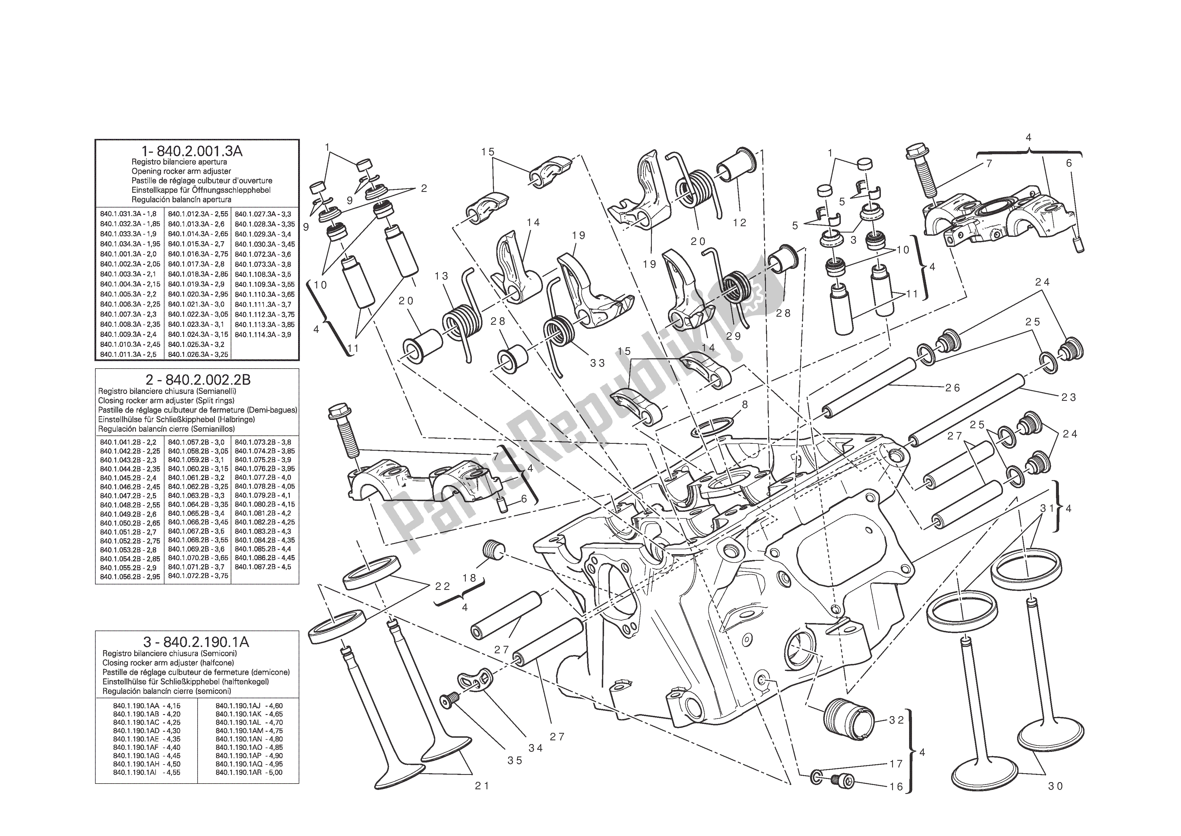 Todas las partes para Culata Vertical de Ducati 1199 Panigale S Tricolore ABS 2012