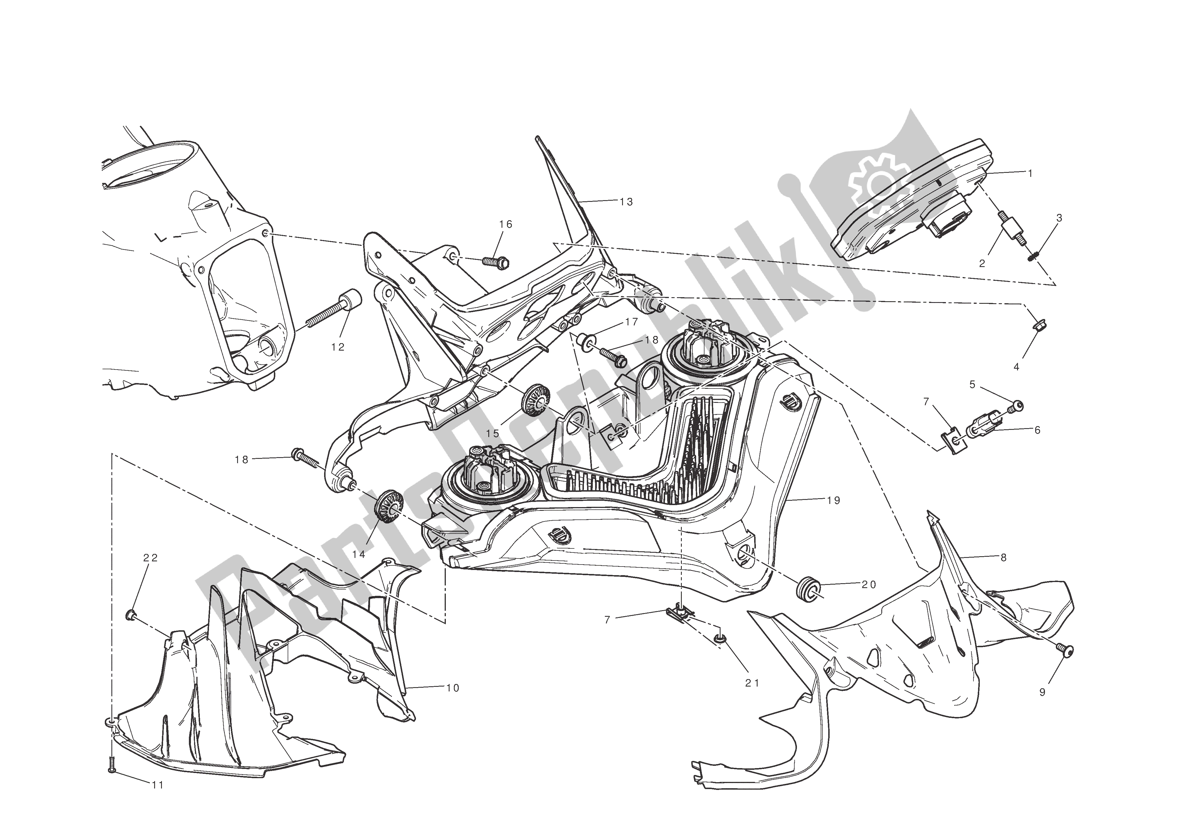 Todas las partes para Faro E Instr. Panel de Ducati 1199 Panigale S Tricolore ABS 2012