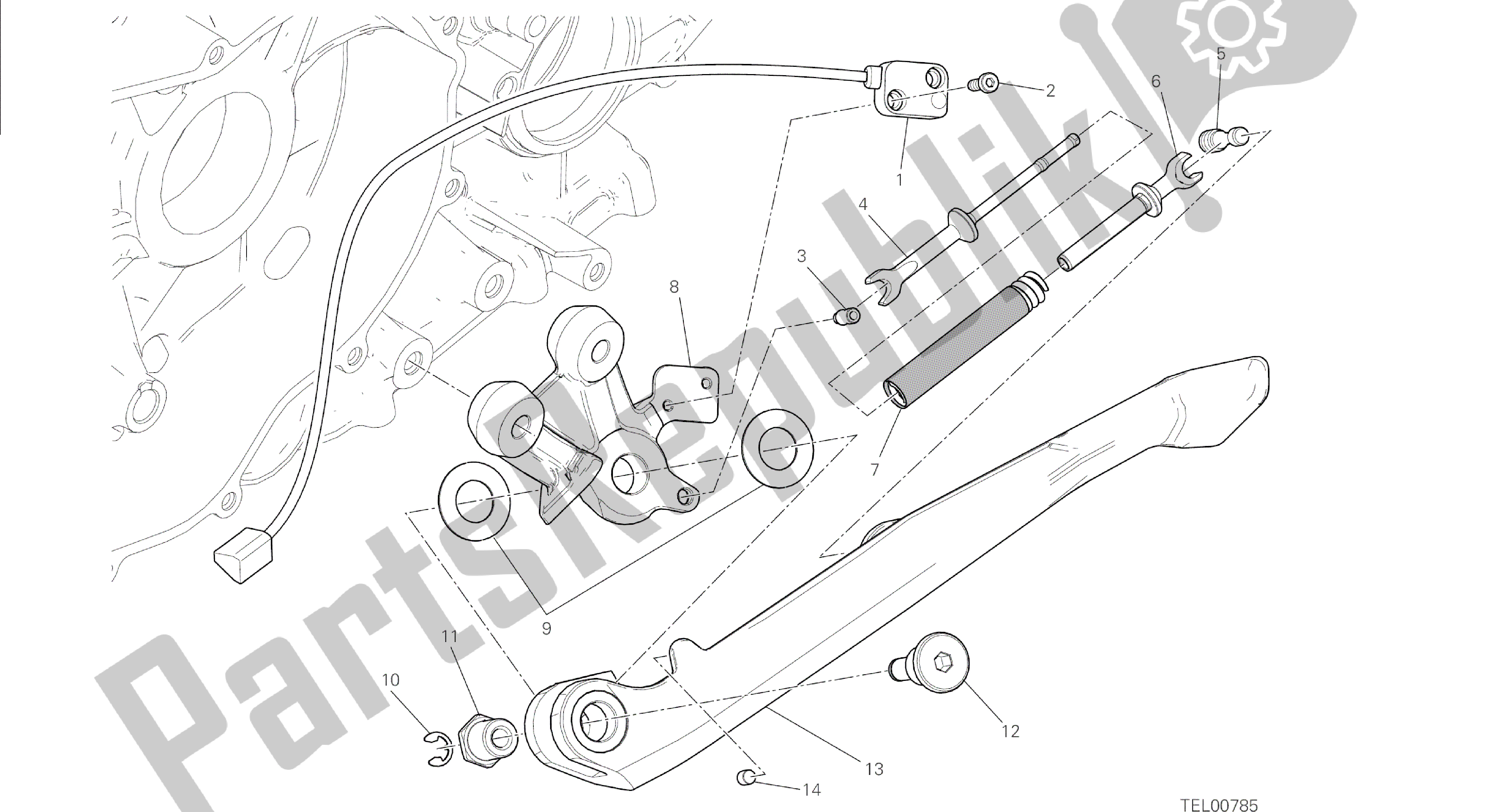 Todas las partes para Dibujo 22a - Soporte [mod: 1299; Xst: Marco De Grupo Aus, Eur, Fra, Jap, Twn] de Ducati Panigale 1299 2015