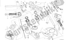 rysunek 021 - semimanubri - ammortizzatore di sterzo [mod: 1299; xst: aus, eur, fra, jap, twn] ramka grupy