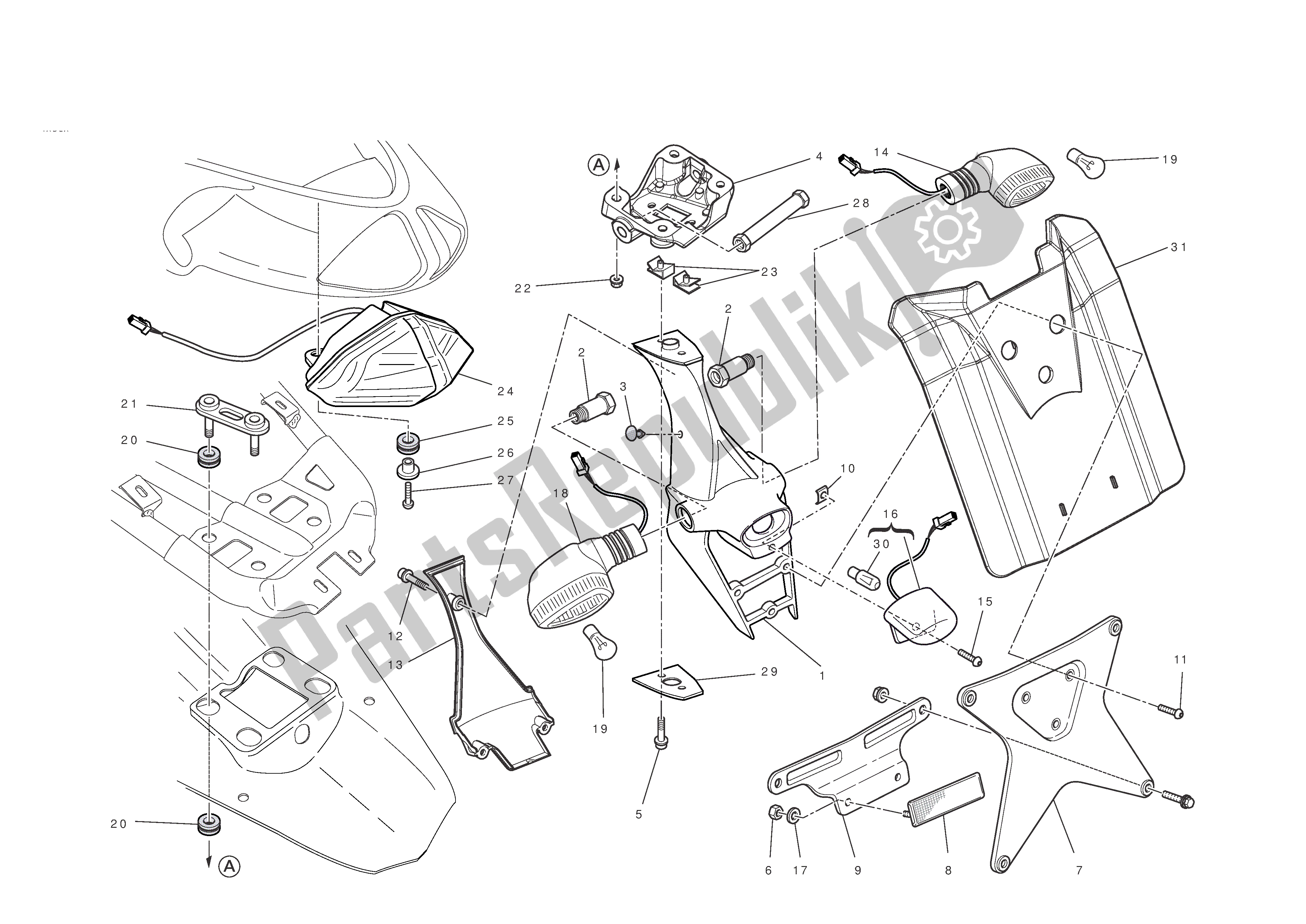 Todas las partes para Soporte De Matrícula - (aus) de Ducati 848 EVO Corse Special Edition 2012