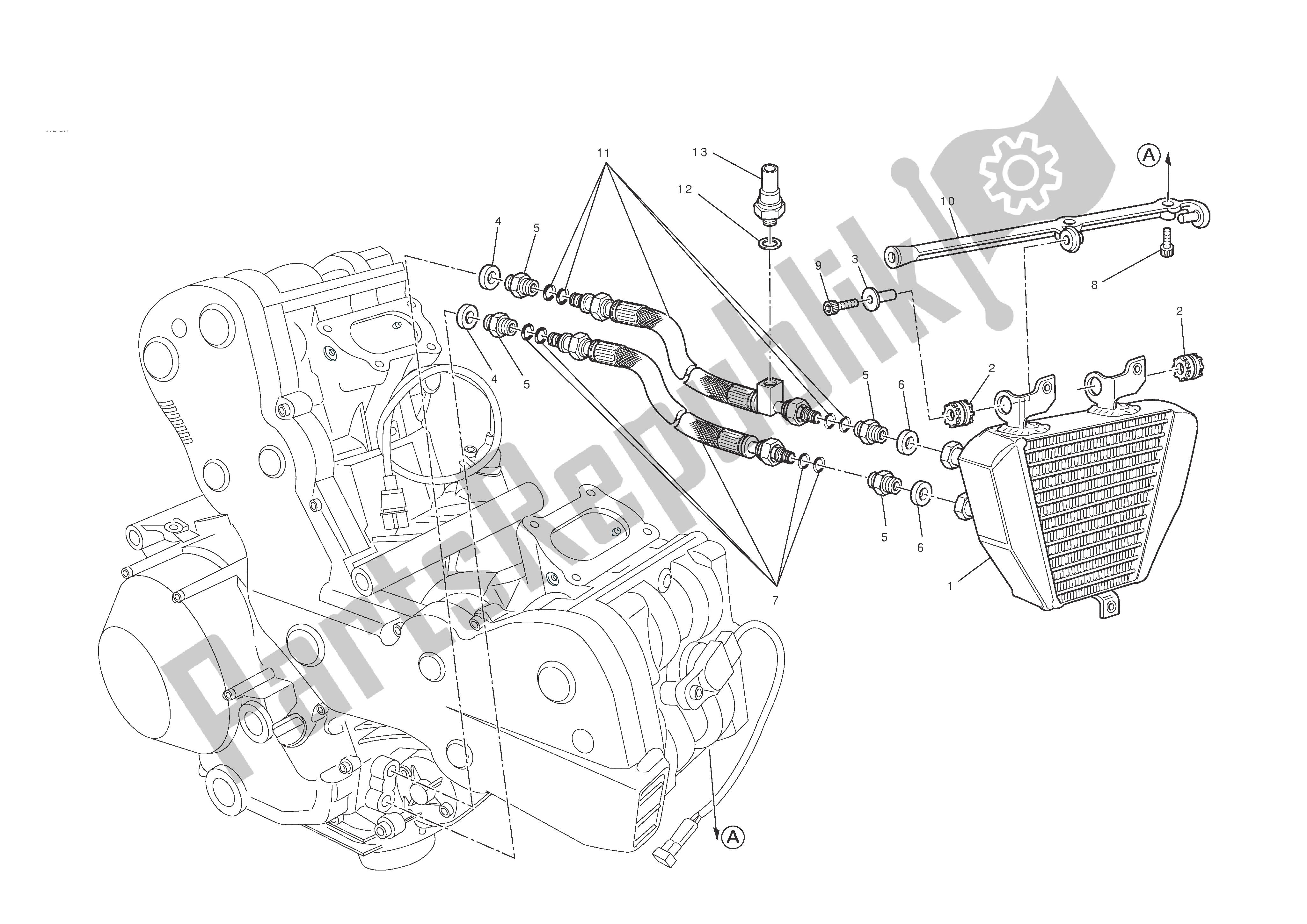 Todas las partes para Enfriador De Aceite de Ducati 848 EVO Corse Special Edition 2012