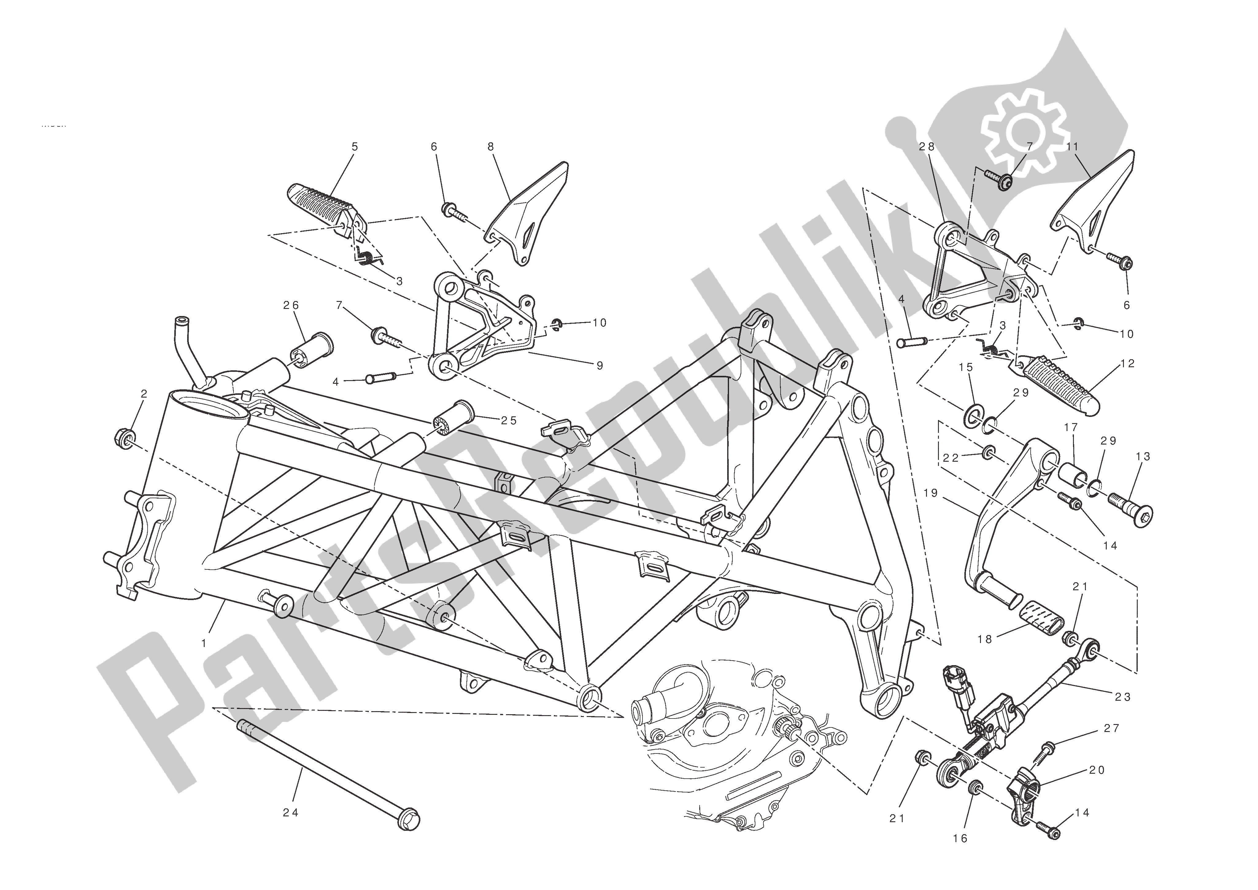 Todas las partes para Marco de Ducati 848 EVO Corse Special Edition 2012