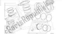 dibujo 007 - cilindros - pistones [mod: 1199 r; xst: aus, eur, fra, jap, twn] motor de grupo