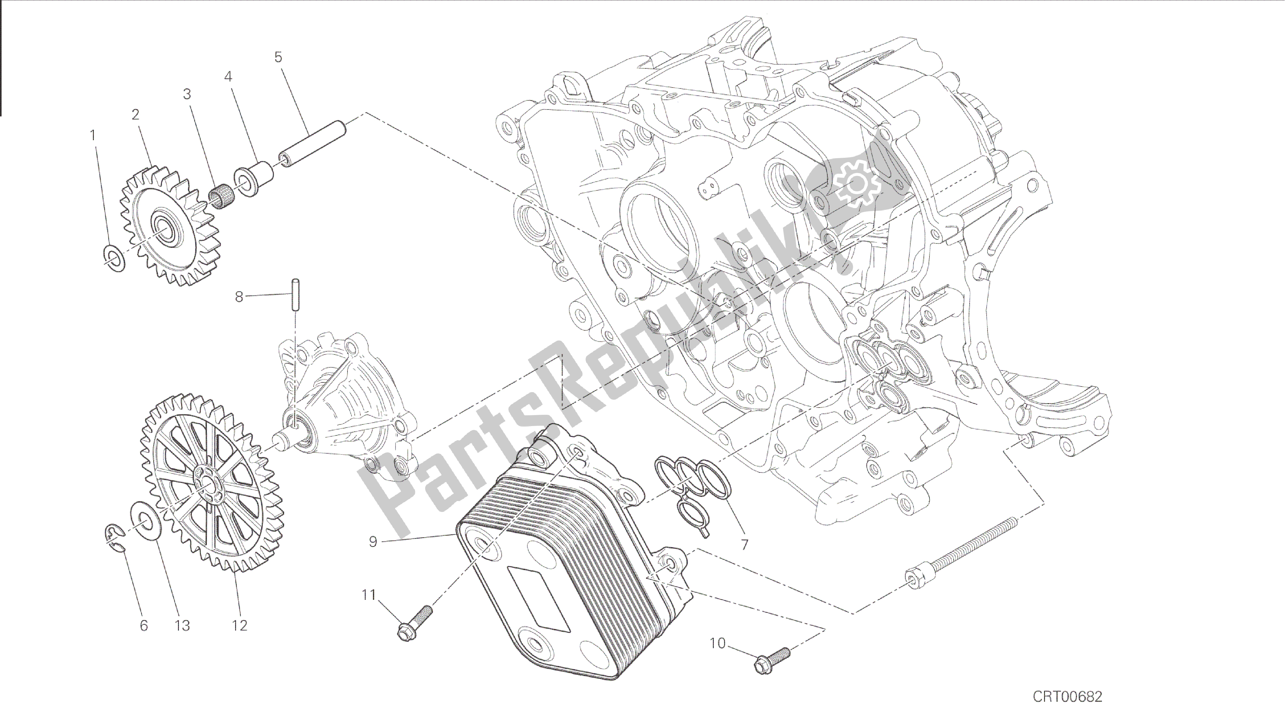 Alle onderdelen voor de Tekening 011 - Pompa Acqua [mod: 1199 R; Xst: Aus, Eur, Fra, Jap, Twn] Groepsmotor van de Ducati Panigale 1198 2015