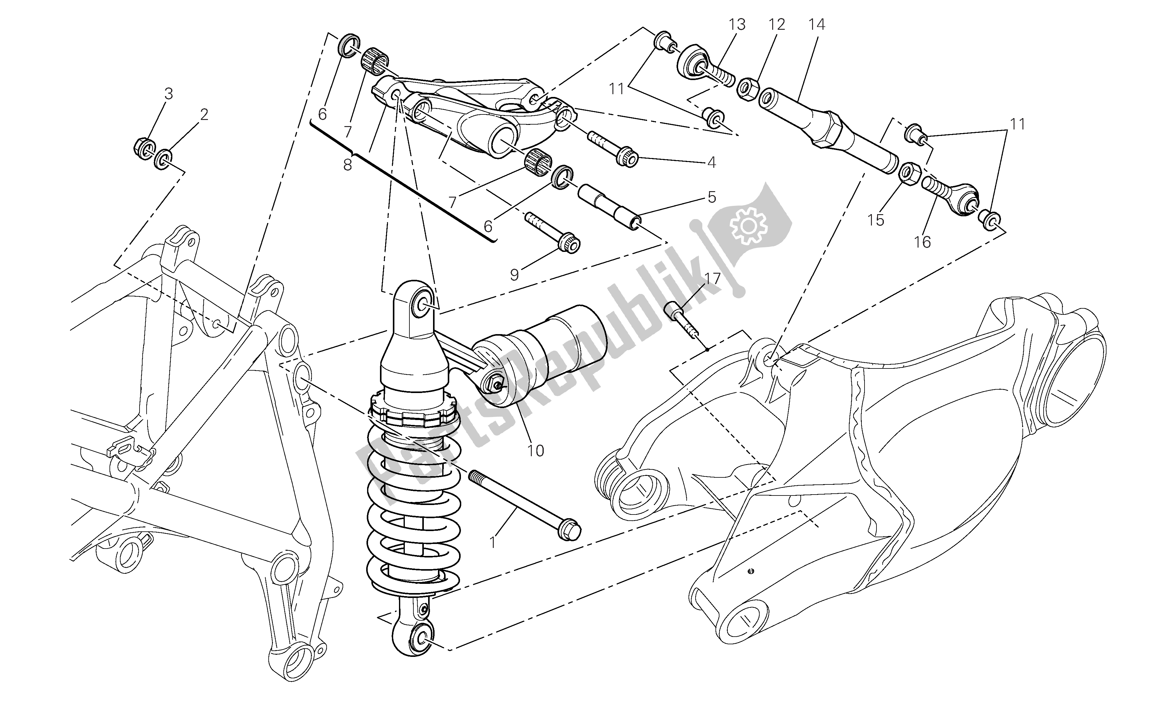 Todas las partes para Suspensión Trasera de Ducati 1098 2007