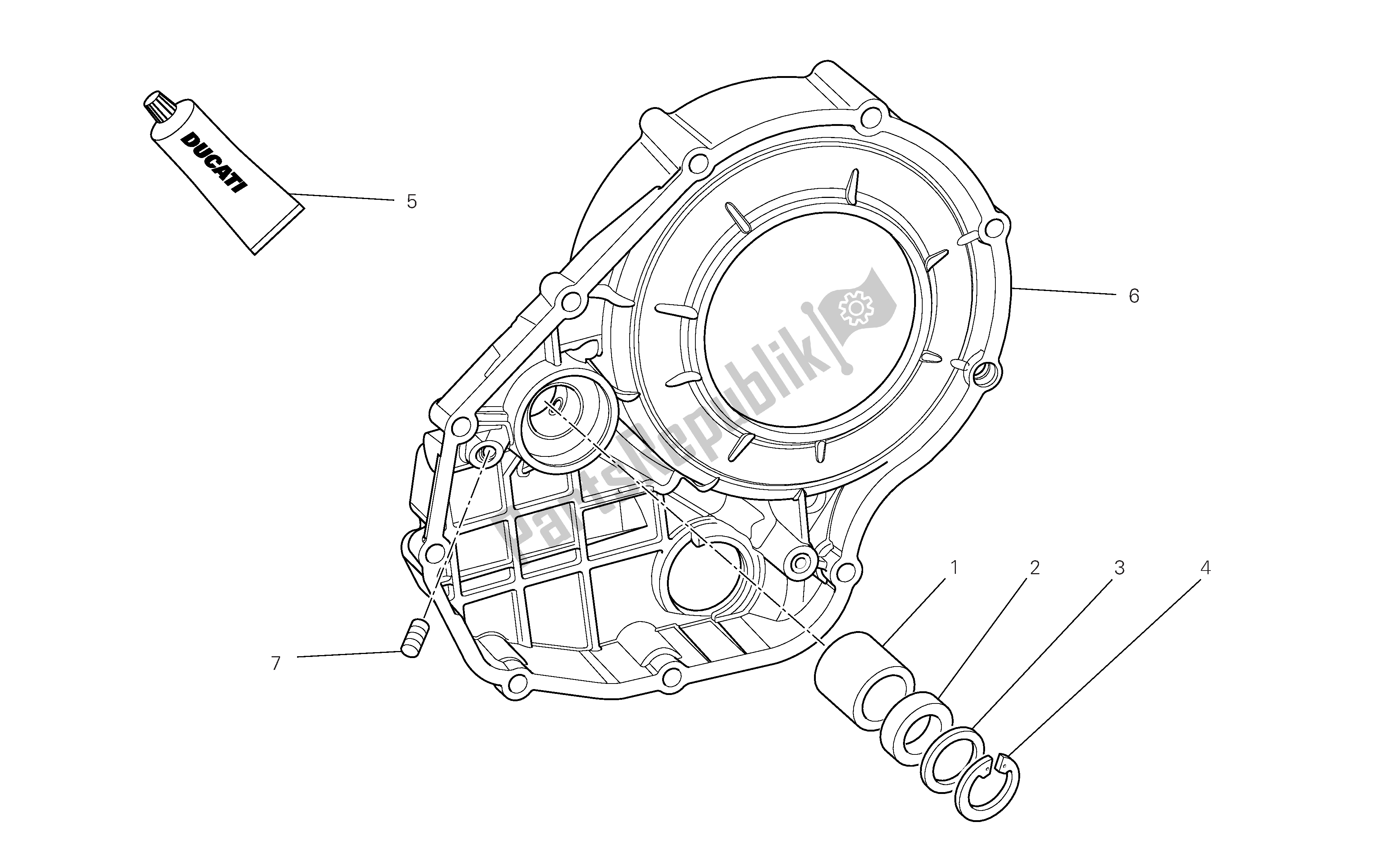 Todas las partes para Tapa Del Cárter Del Lado Del Embrague de Ducati 1098 2007