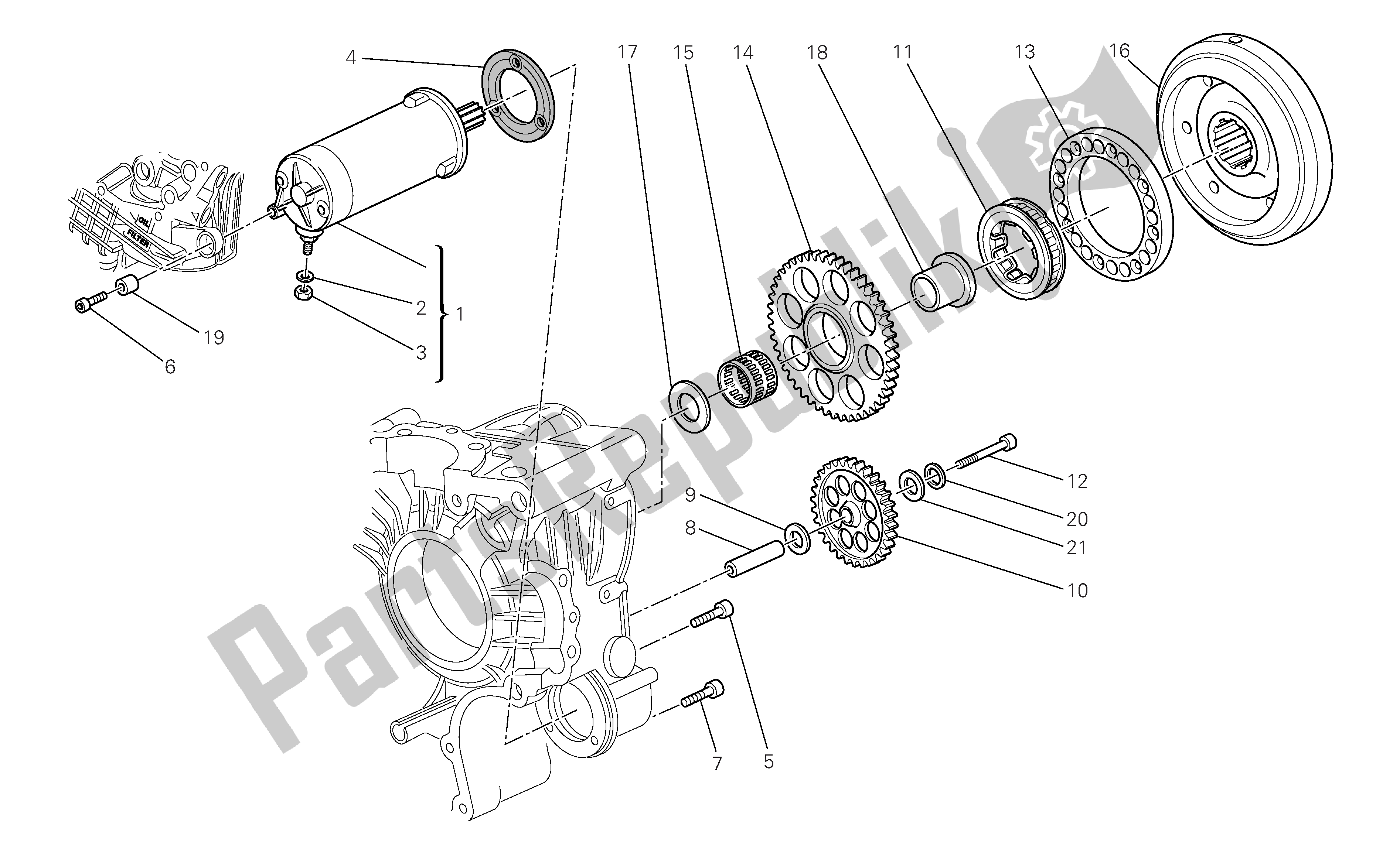 Toutes les pièces pour le Démarrage Et Allumage électrique du Ducati 1098 2007
