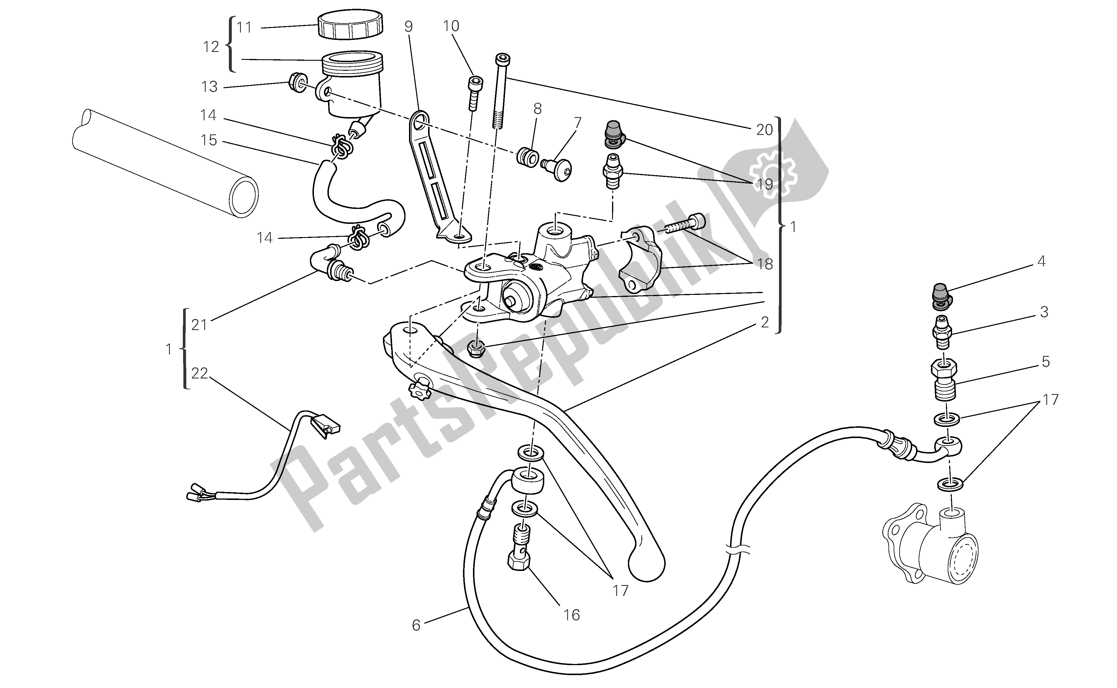 Todas las partes para Control De Embrague de Ducati 1098S 2007