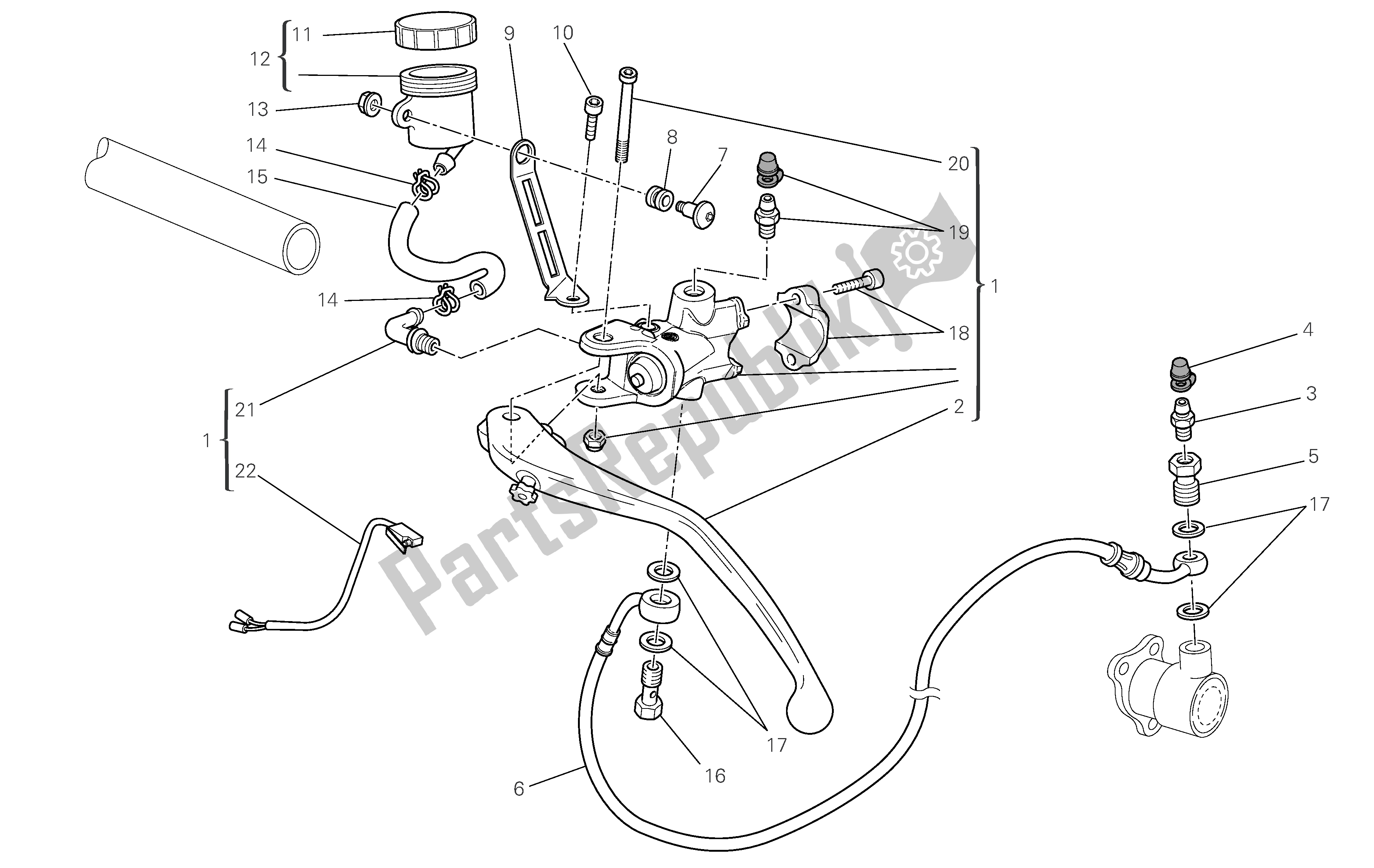 Tutte le parti per il Controllo Della Frizione del Ducati 1098S Tricolore 2007