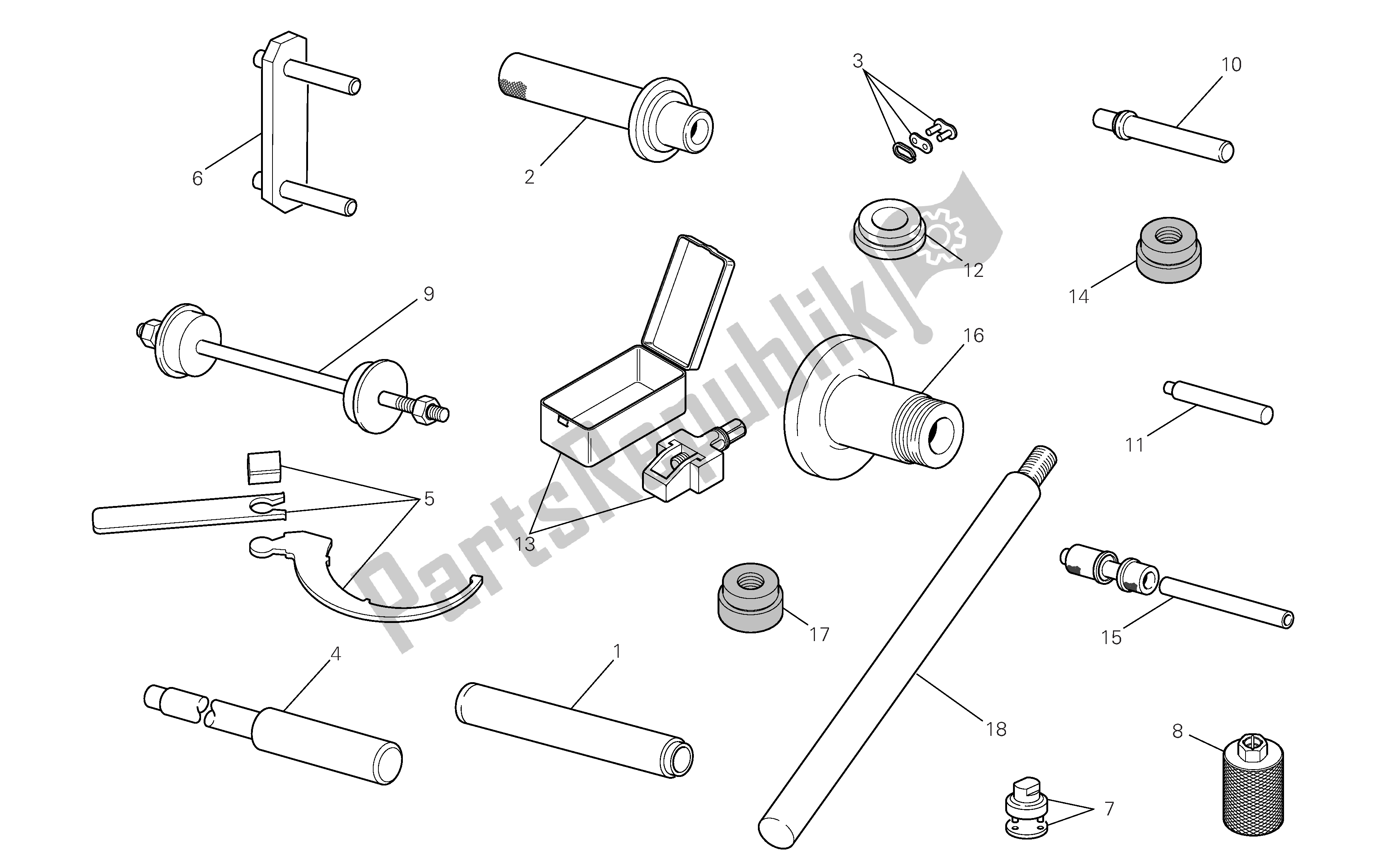 Tutte le parti per il Strumenti Di Servizio Di Officina del Ducati 1098S Tricolore 2007