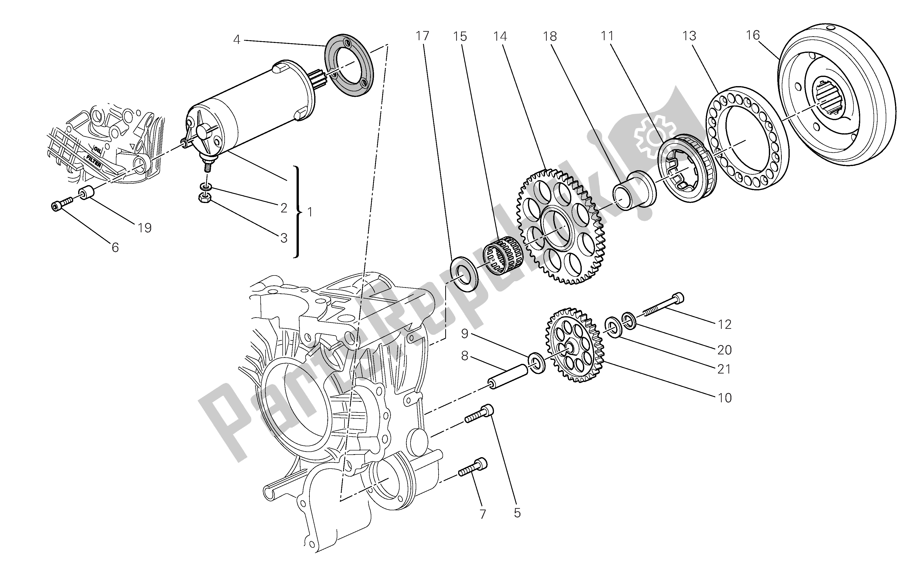 Todas las partes para Arranque Eléctrico Y Encendido de Ducati 1098S Tricolore 2007