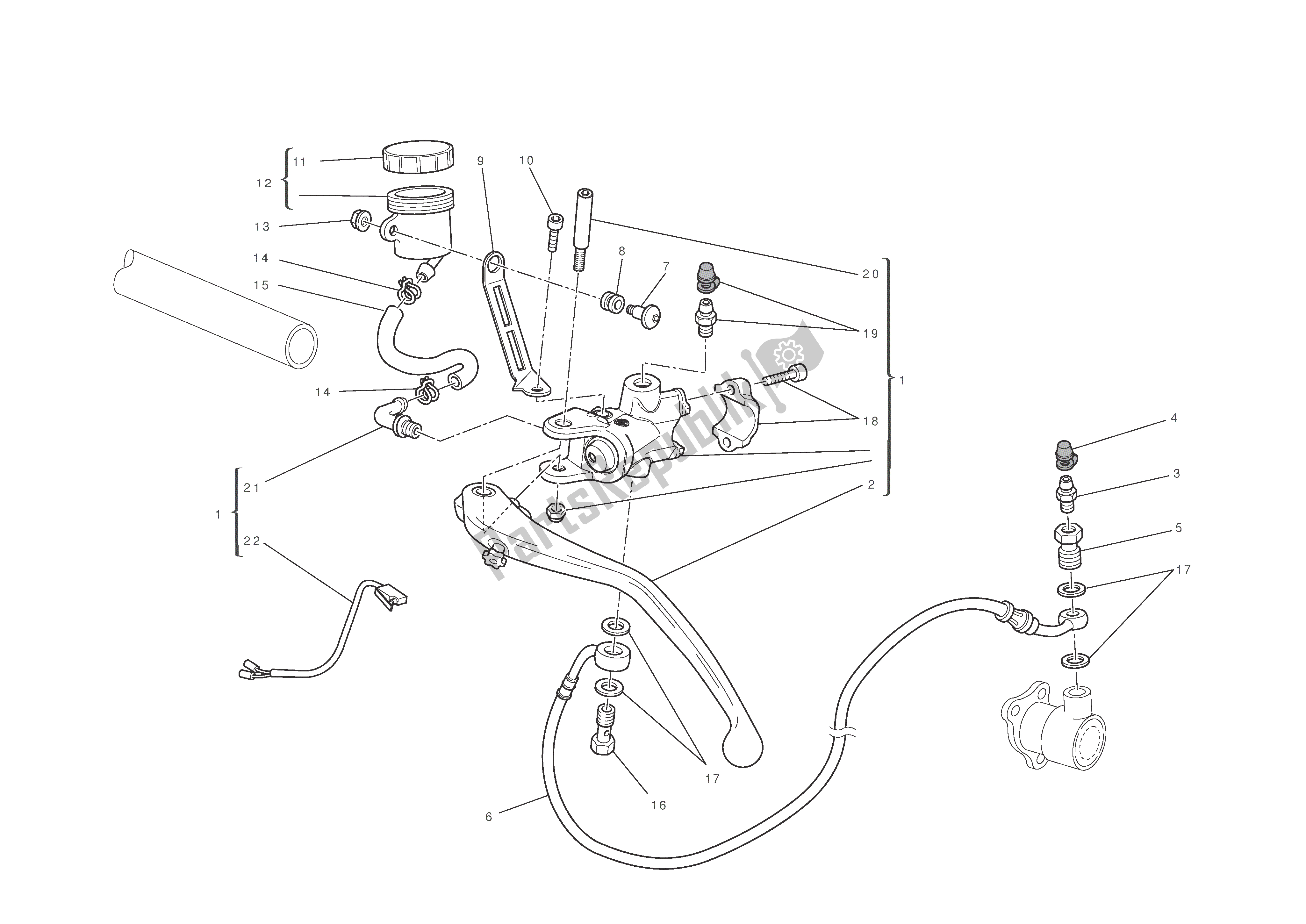 Tutte le parti per il Controllo Della Frizione del Ducati 1198 2010