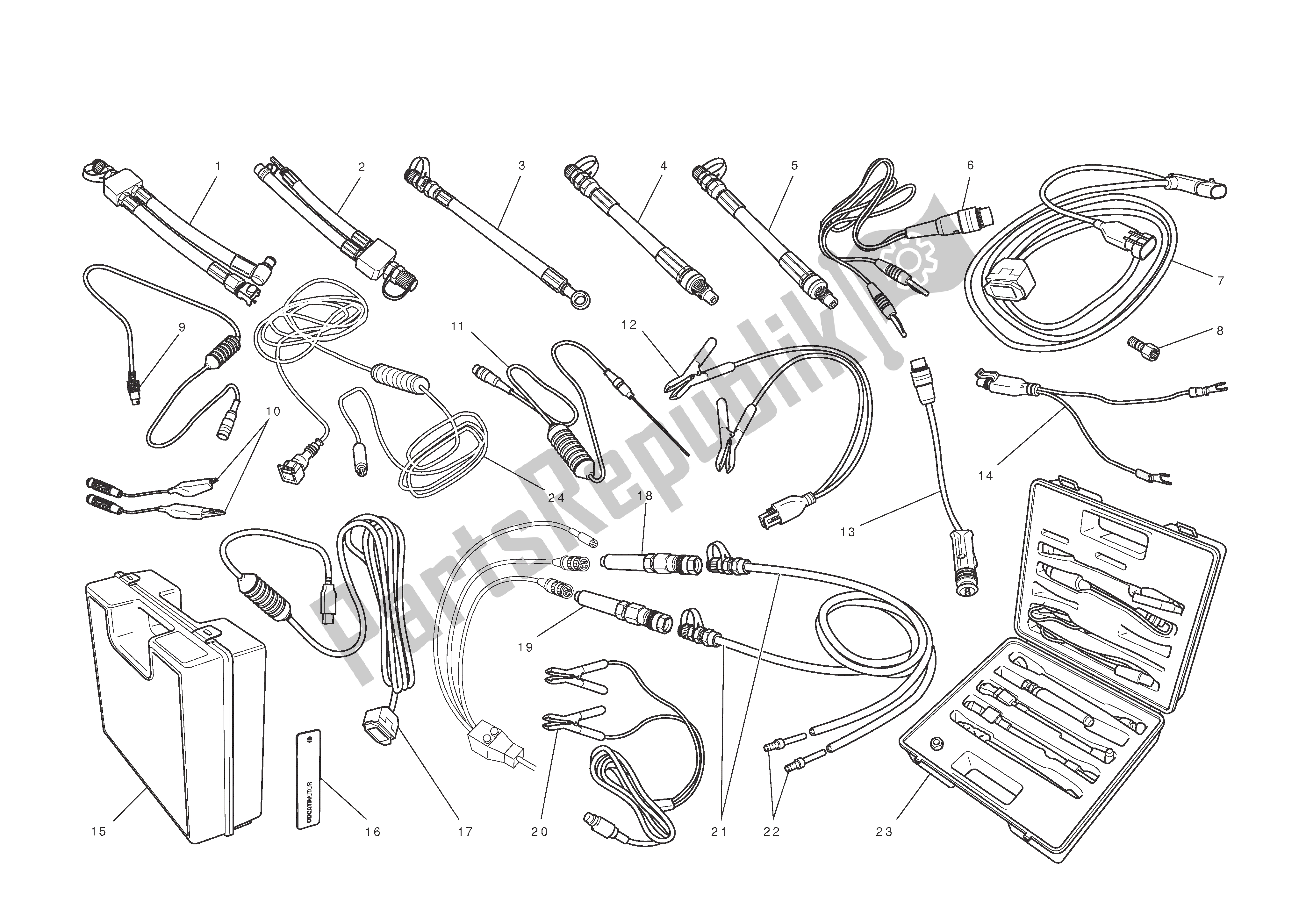 Todas las partes para Taller De Herramientas De Servicio de Ducati 1198 2010