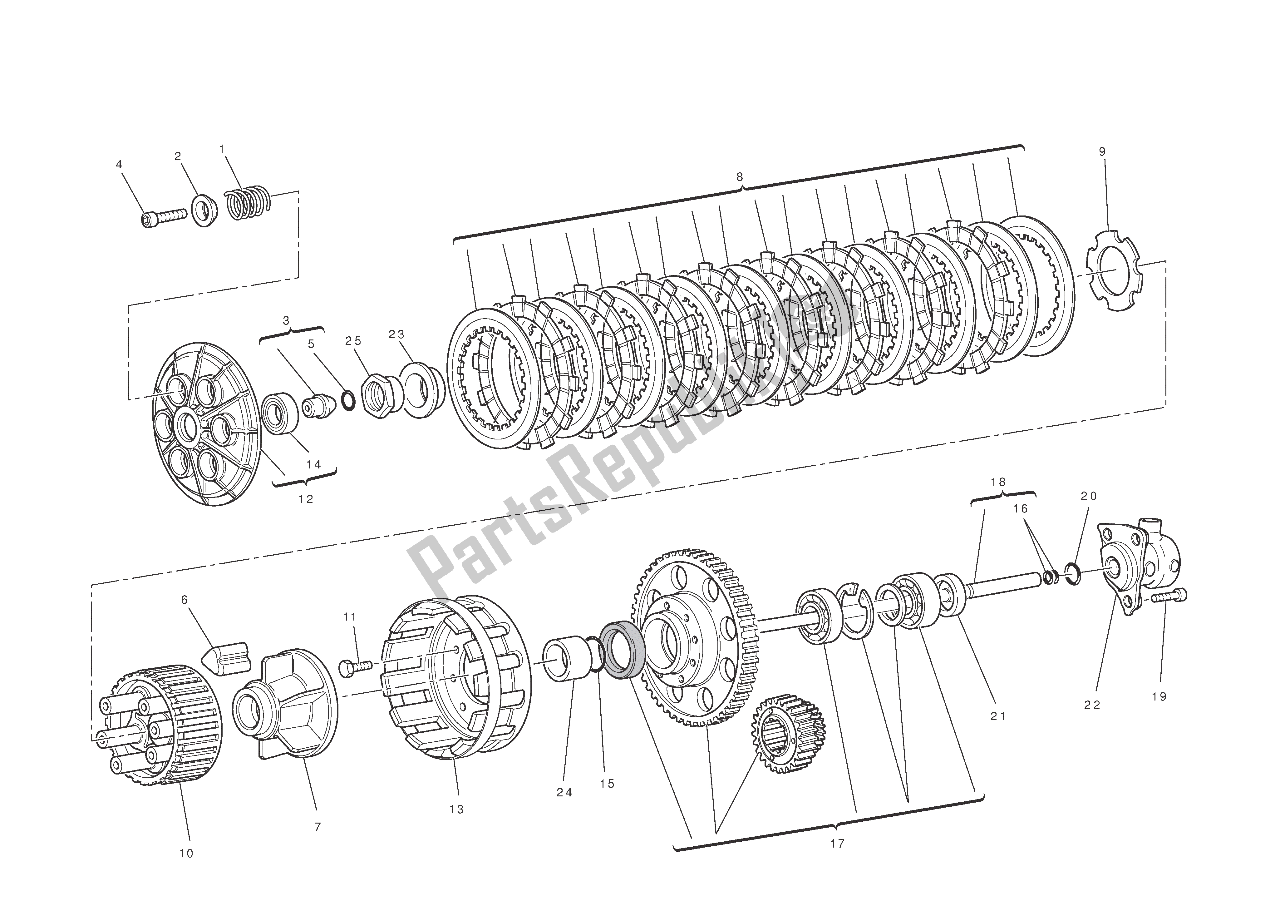Todas las partes para Embrague de Ducati 1198 2010