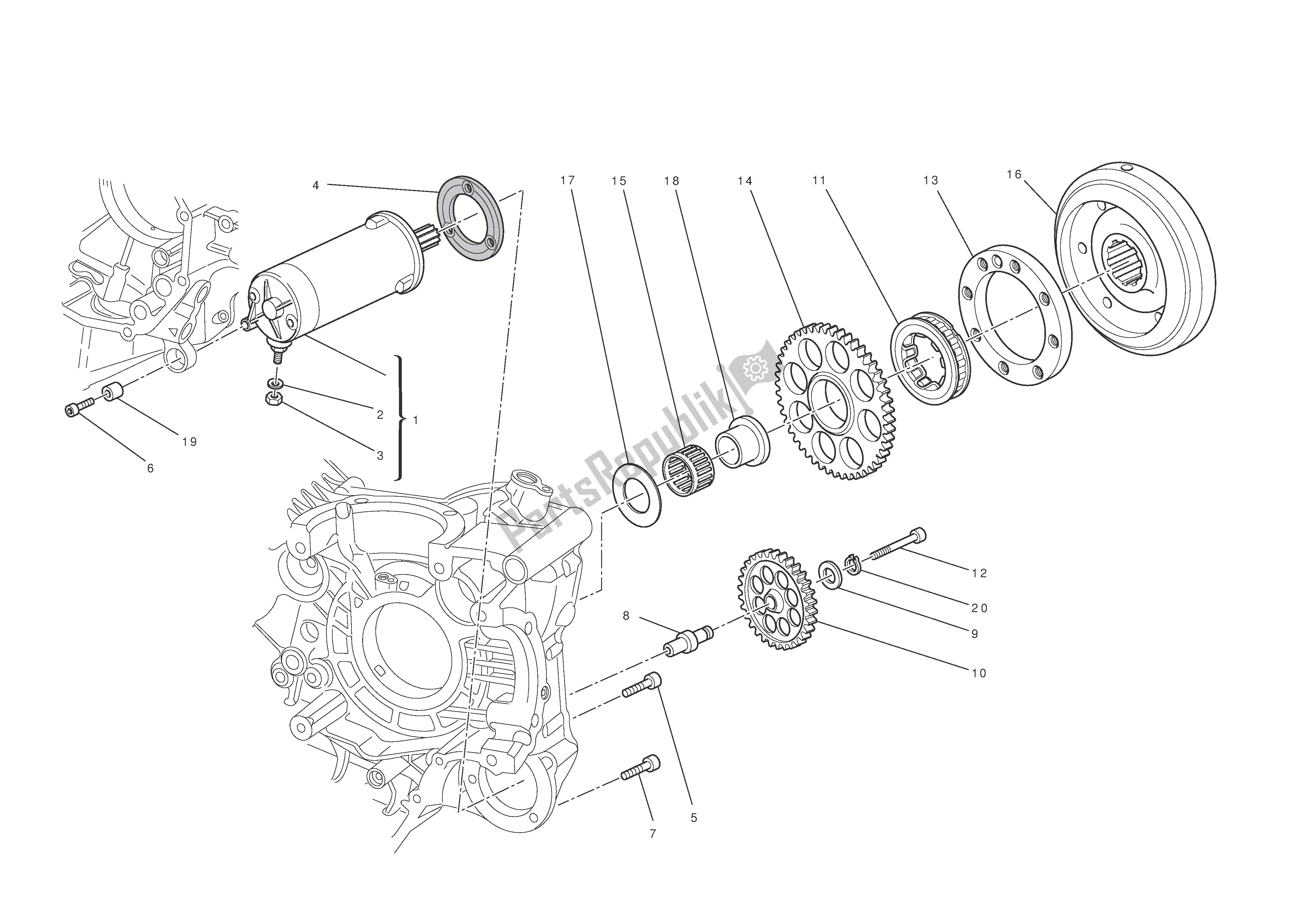 Toutes les pièces pour le Démarrage Et Allumage électrique du Ducati 1198 2010