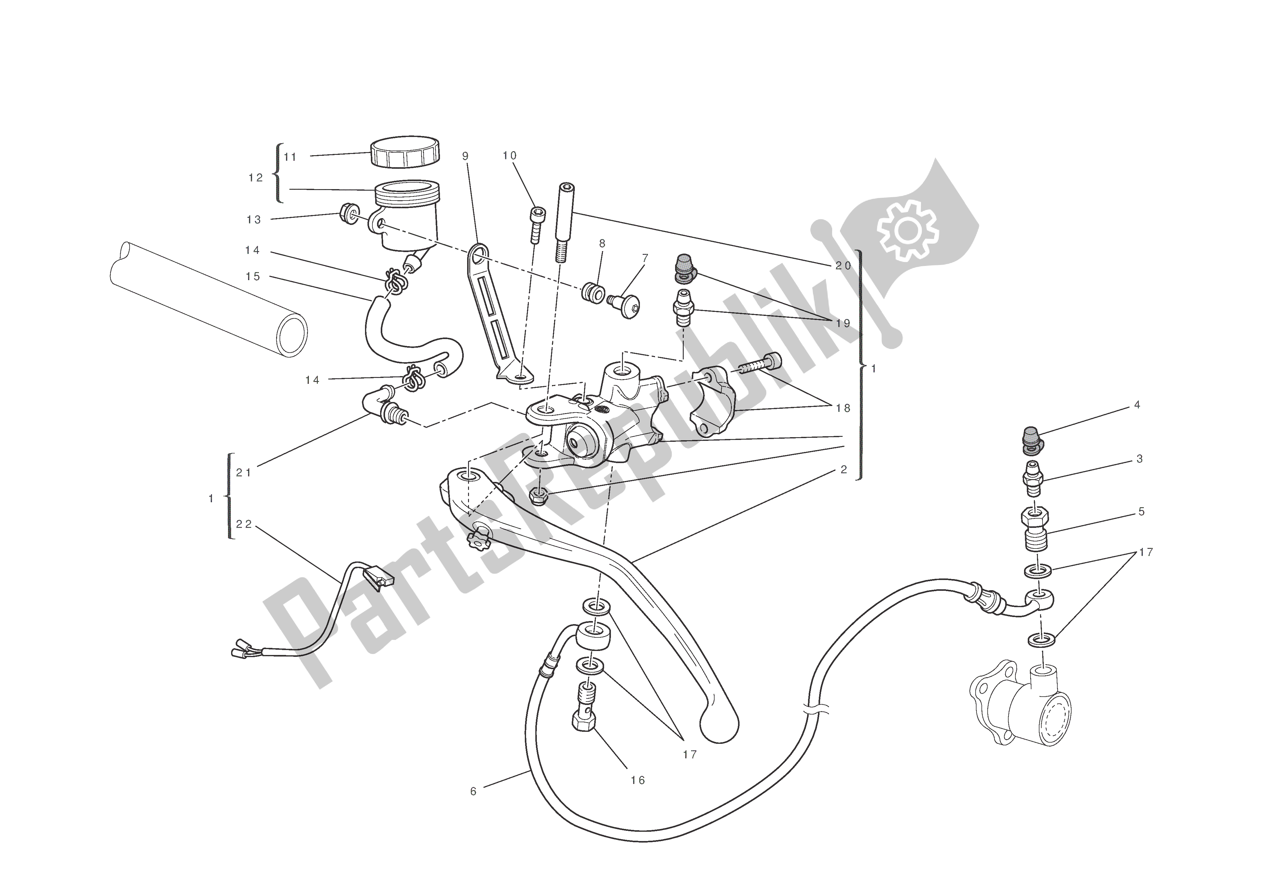 Tutte le parti per il Controllo Della Frizione del Ducati 1198 R Corse 2010