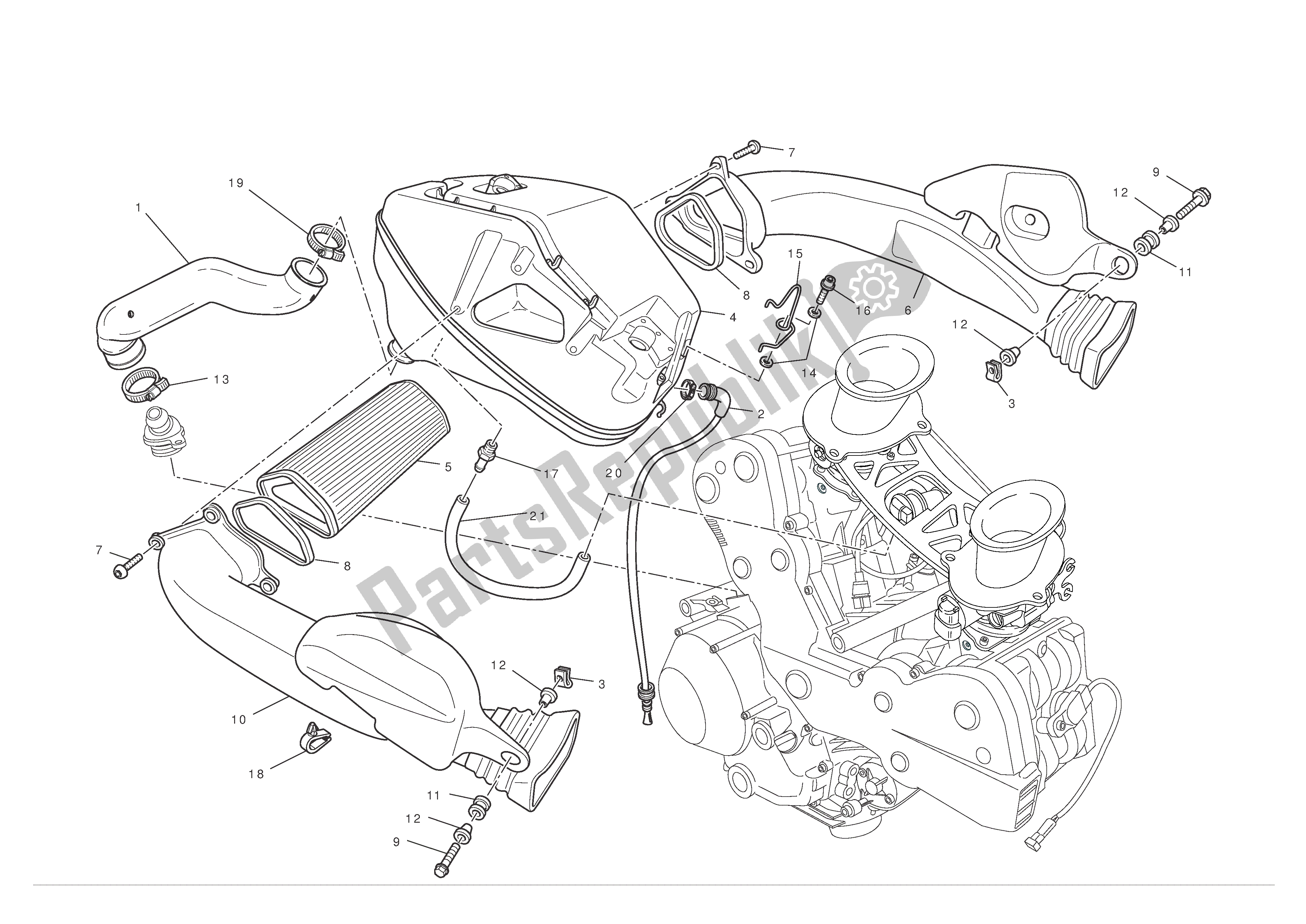 Todas las partes para Toma De Aire - Respiradero De Aceite de Ducati 1198 S 2010
