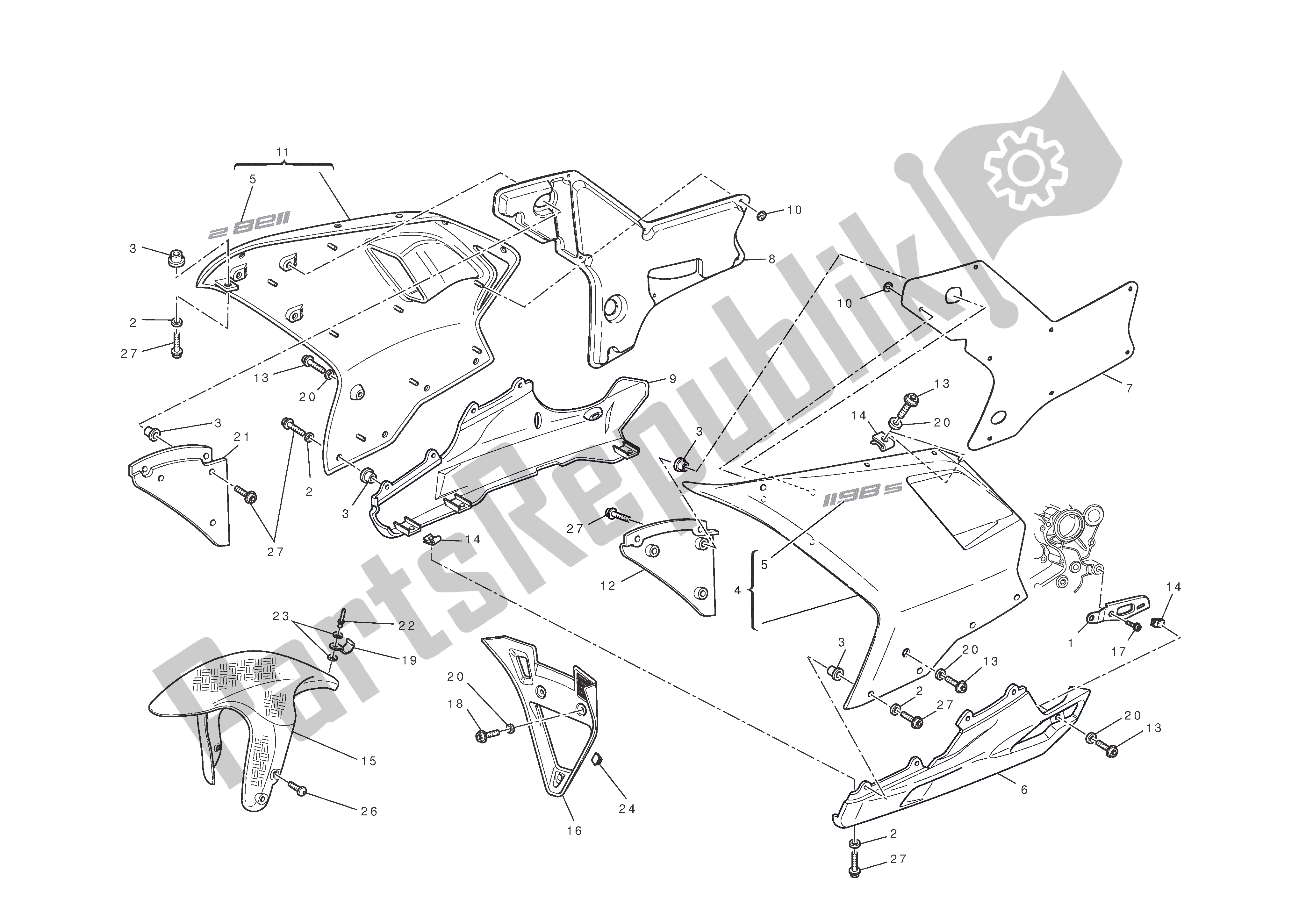 Todas las partes para Mercado de Ducati 1198 S 2010