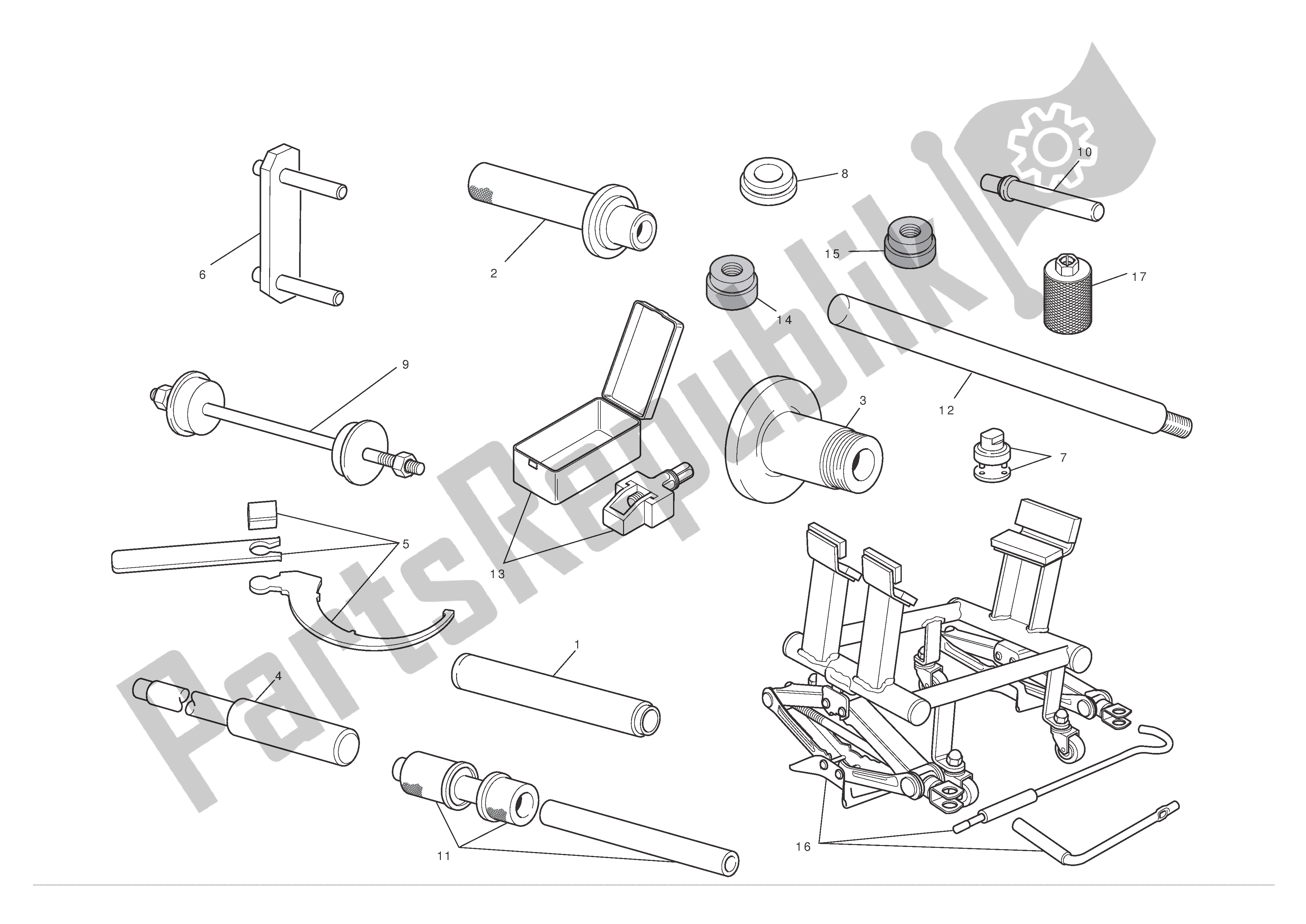 Todas las partes para Taller De Herramientas De Servicio de Ducati 1198 S 2010